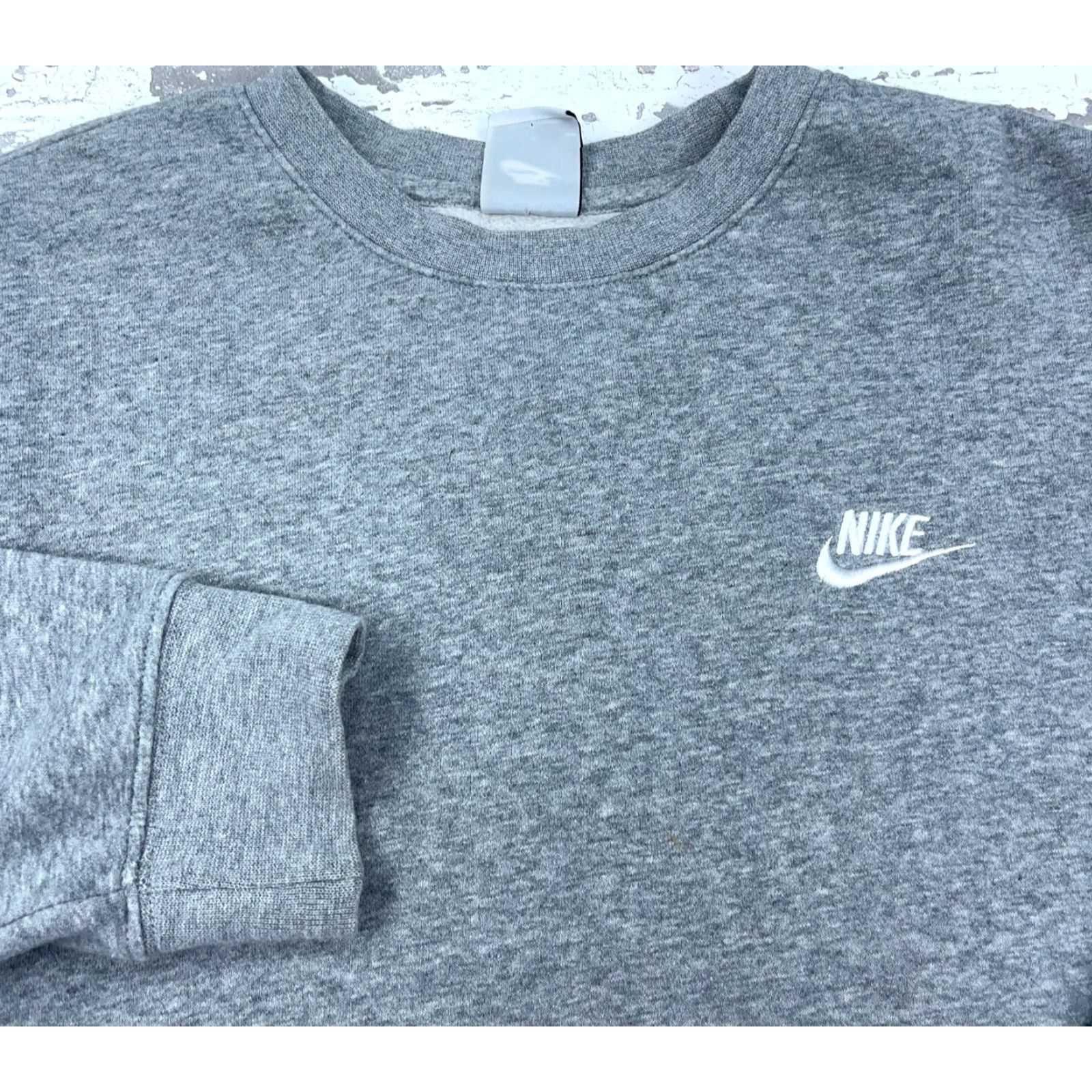 Nike Nike Sweatshirt Men Small Gray Crew Neck Sweater Mini Swoosh Plain Basic Retro Knit Fleece Logo Long Sleeve pullover All Seasons Regular Size US S / EU 44-46 / 1 - 2 Thumbnail