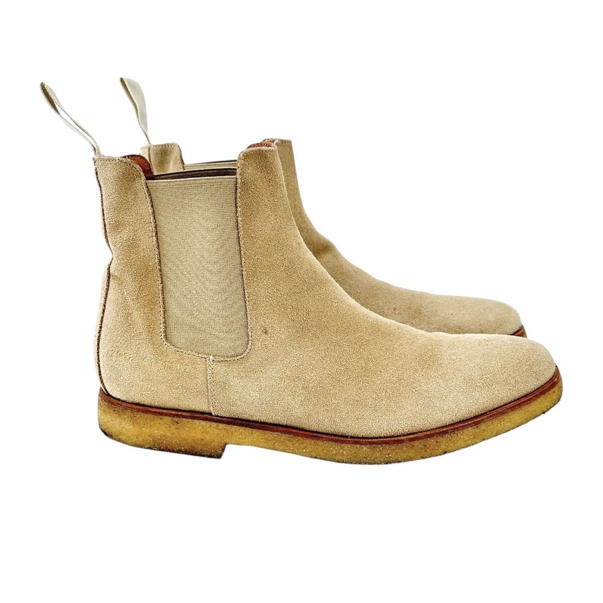 Common Projects Beige / Tan Brown Suede Leather Chelsea Boots Size US 8 / EU 41 - 2 Thumbnail