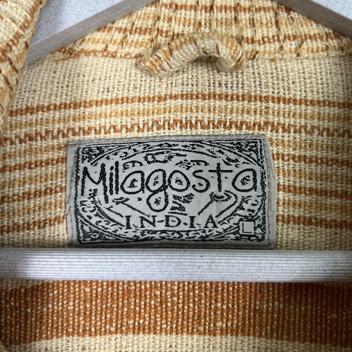 Japanese Brand 🔥 80s VINTAGE MILAGOSTA INDIA INDIGO STRIPE JACKET Size US L / EU 52-54 / 3 - 14 Thumbnail
