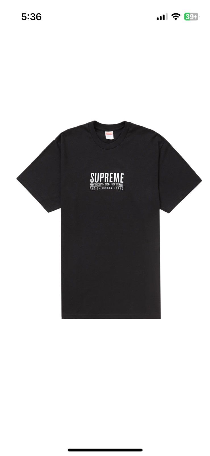 Supreme Supreme Paris Tee SS24 Black | Grailed