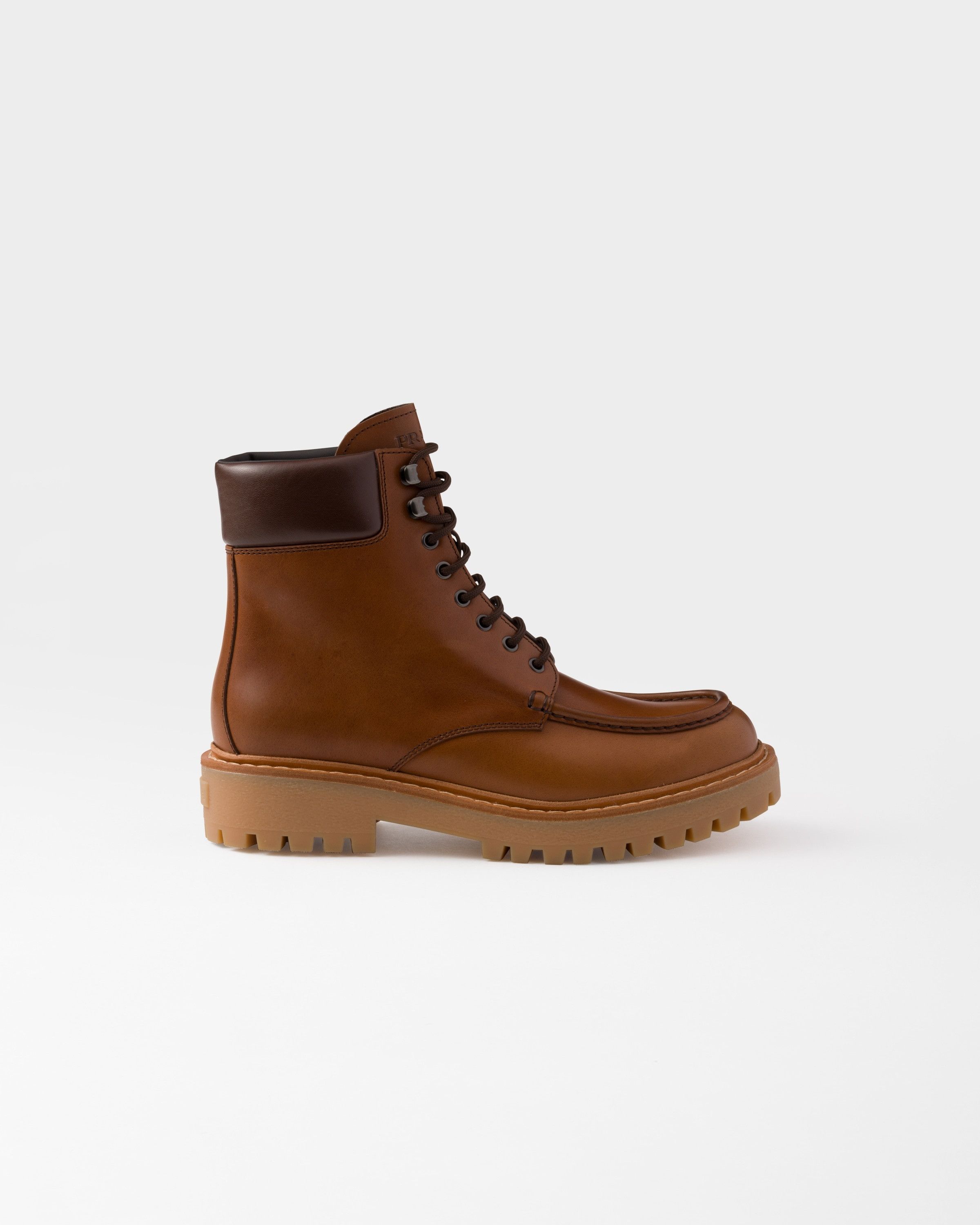 Prada o1la1rc1a0925 Leather Work Boots in Brown Size US 10 / EU 43 - 2 Thumbnail