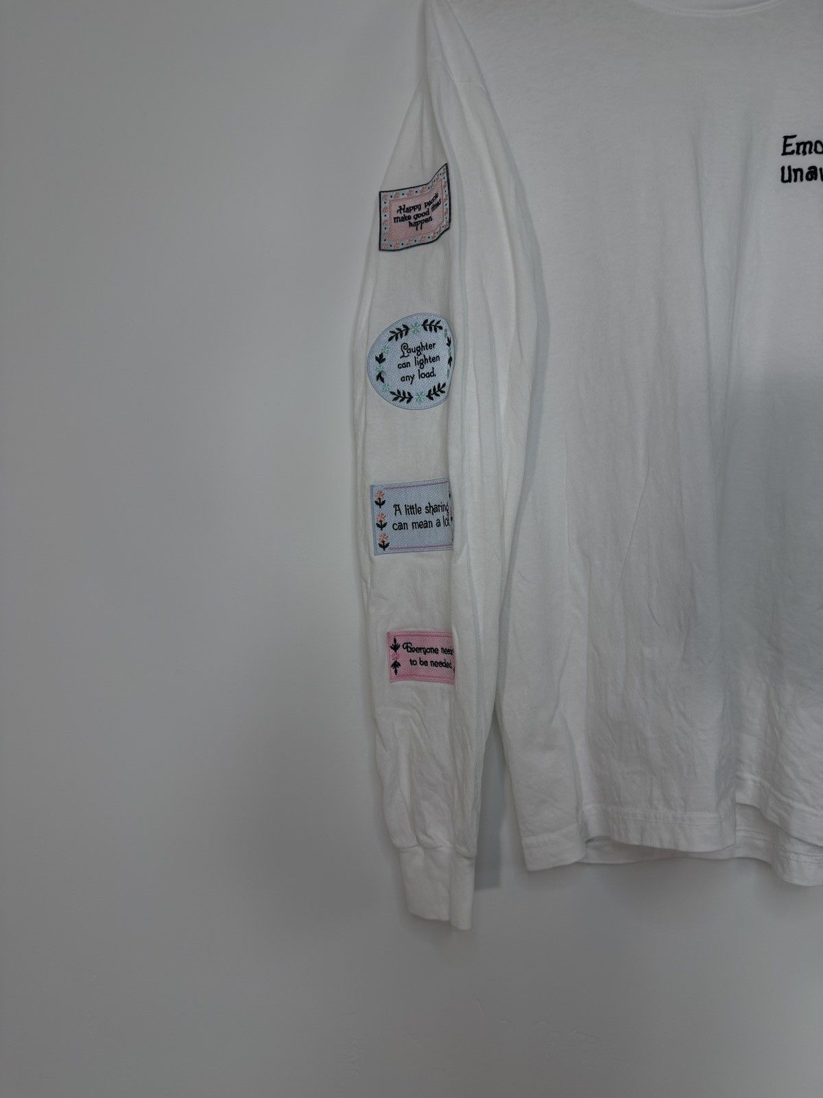 Emotionally Unavailable Positivity Patch Long Sleeve T-Shirt Size US M / EU 48-50 / 2 - 6 Thumbnail