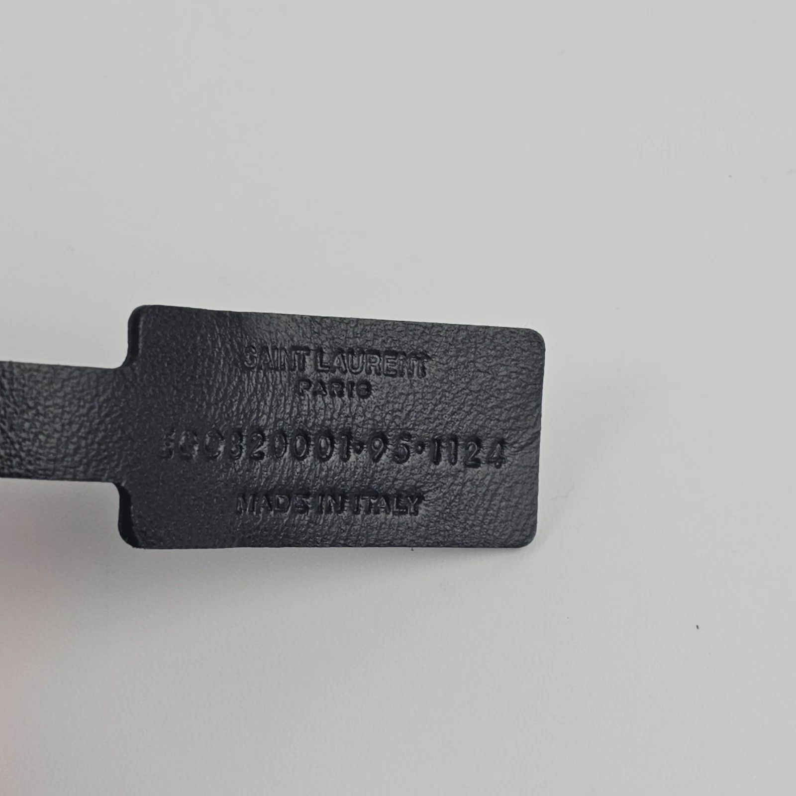 SAINT LAURENT Black Smooth Leather Belt New & Authentic
