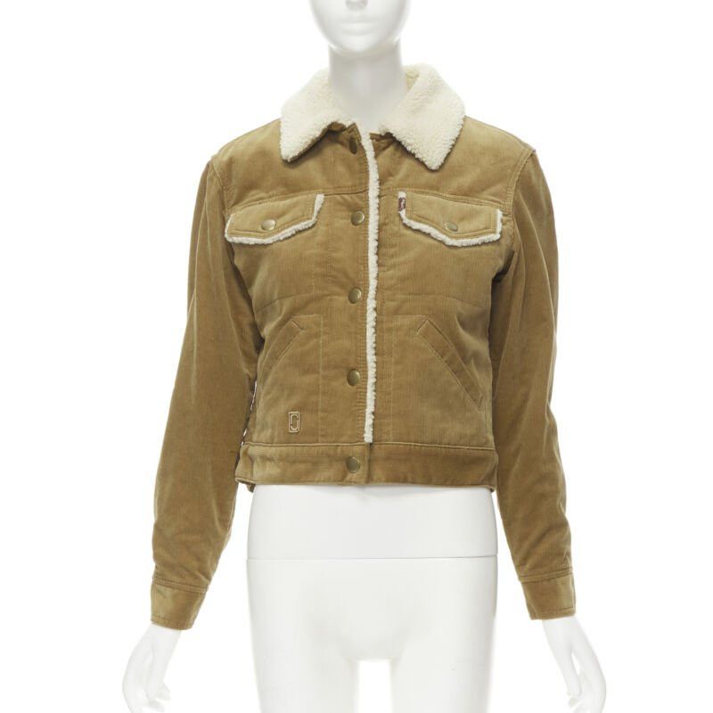 Marc Jacobs MARC JACOBS brown corduroy faux shearling lined trucker jacket XS Size XS / US 0-2 / IT 36-38 - 1 Thumbnail