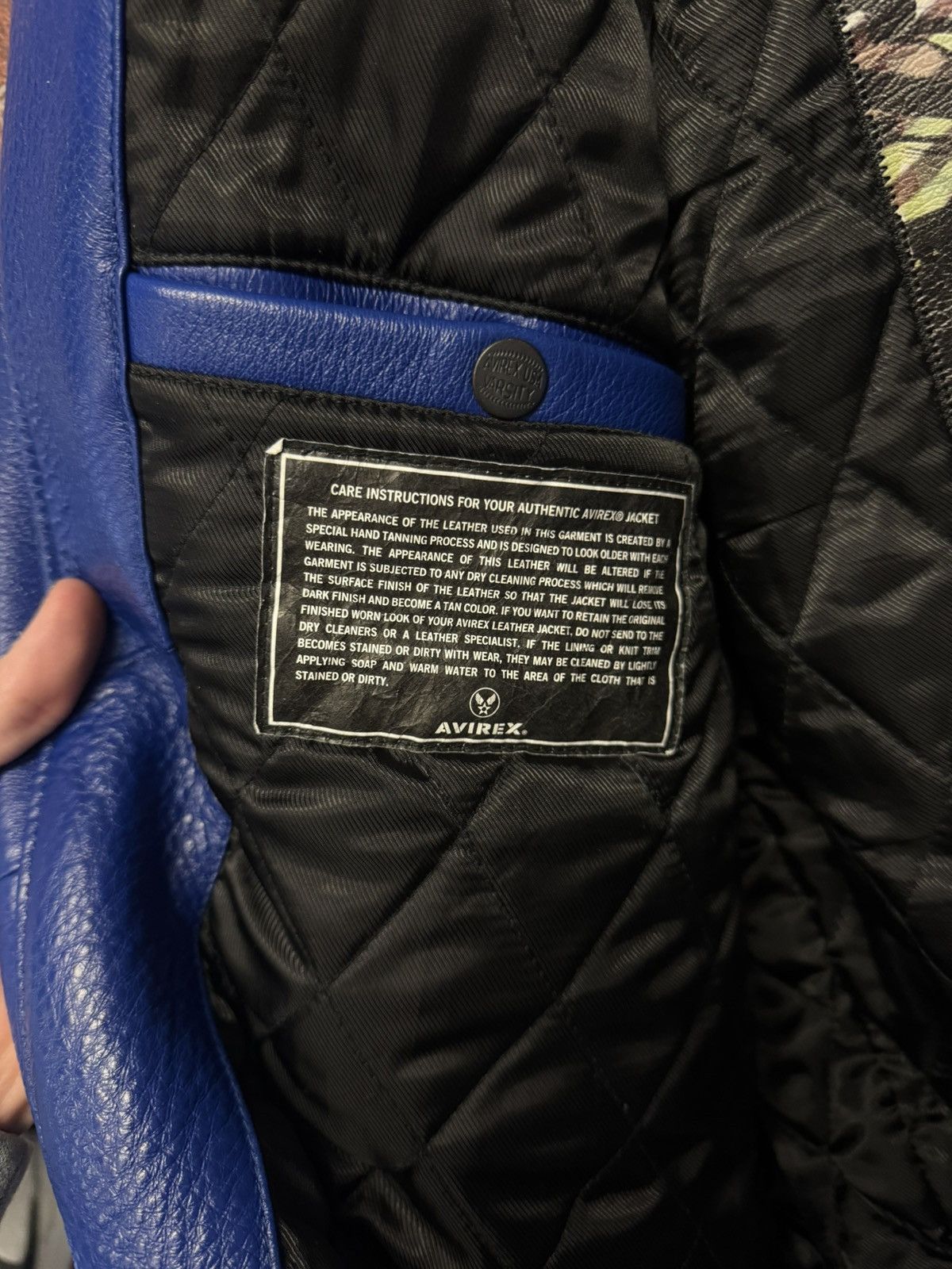 Avirex Avirex Blue White Leather Jacket Size Medium 🧼 Size US M / EU 48-50 / 2 - 14 Thumbnail