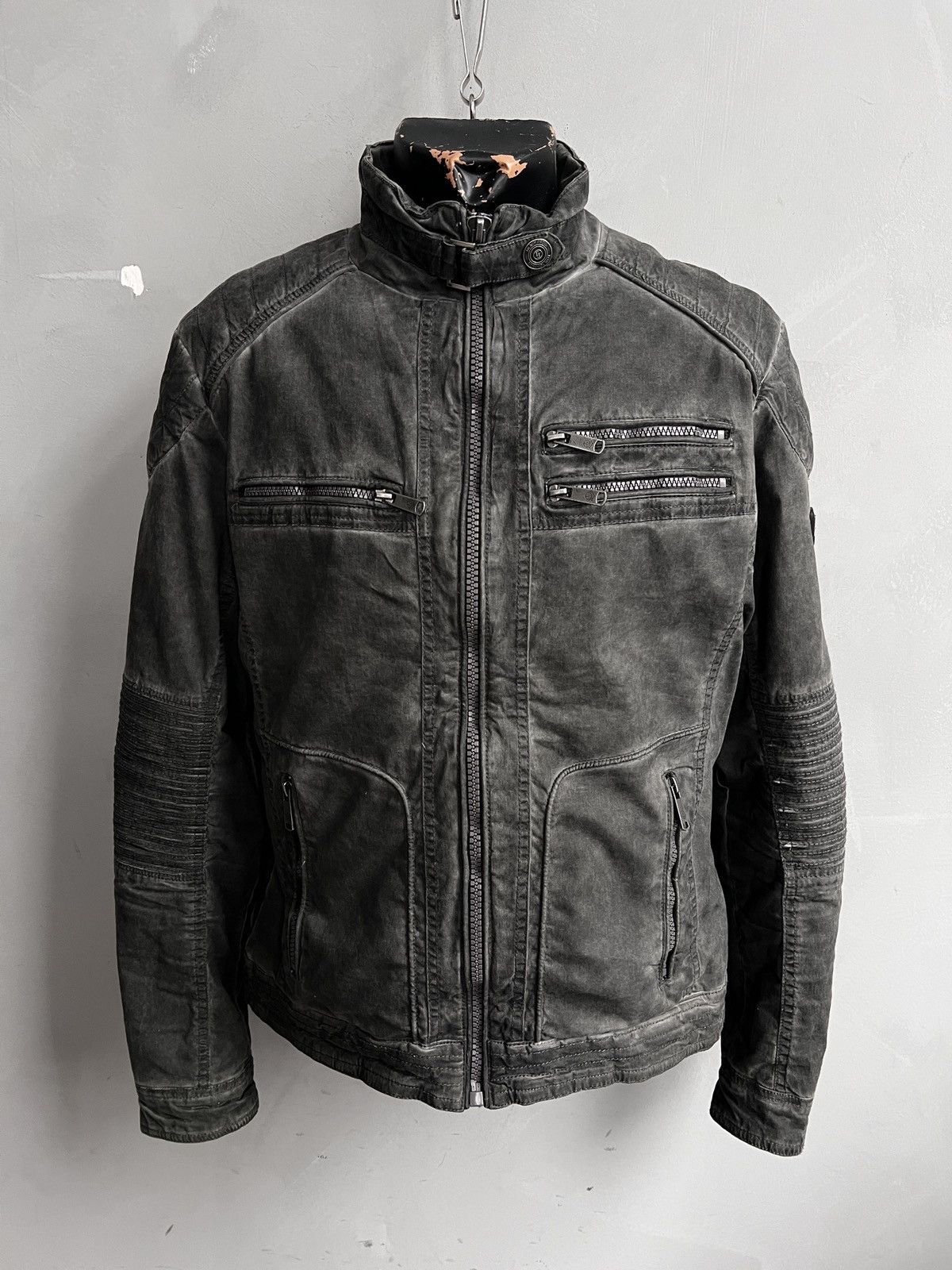 Pre-owned Ann Demeulemeester Washed  Style Bomber Hype Jacket Y2k In Gray