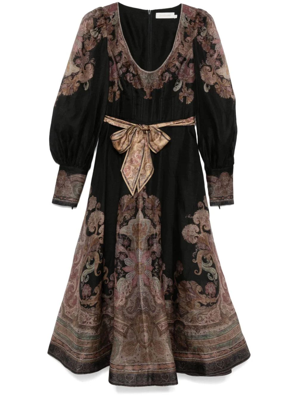 Zimmermann o1s22i1n1024 Structured Midi Dress in Multicolor Size M / US 6-8 / IT 42-44 - 1 Thumbnail