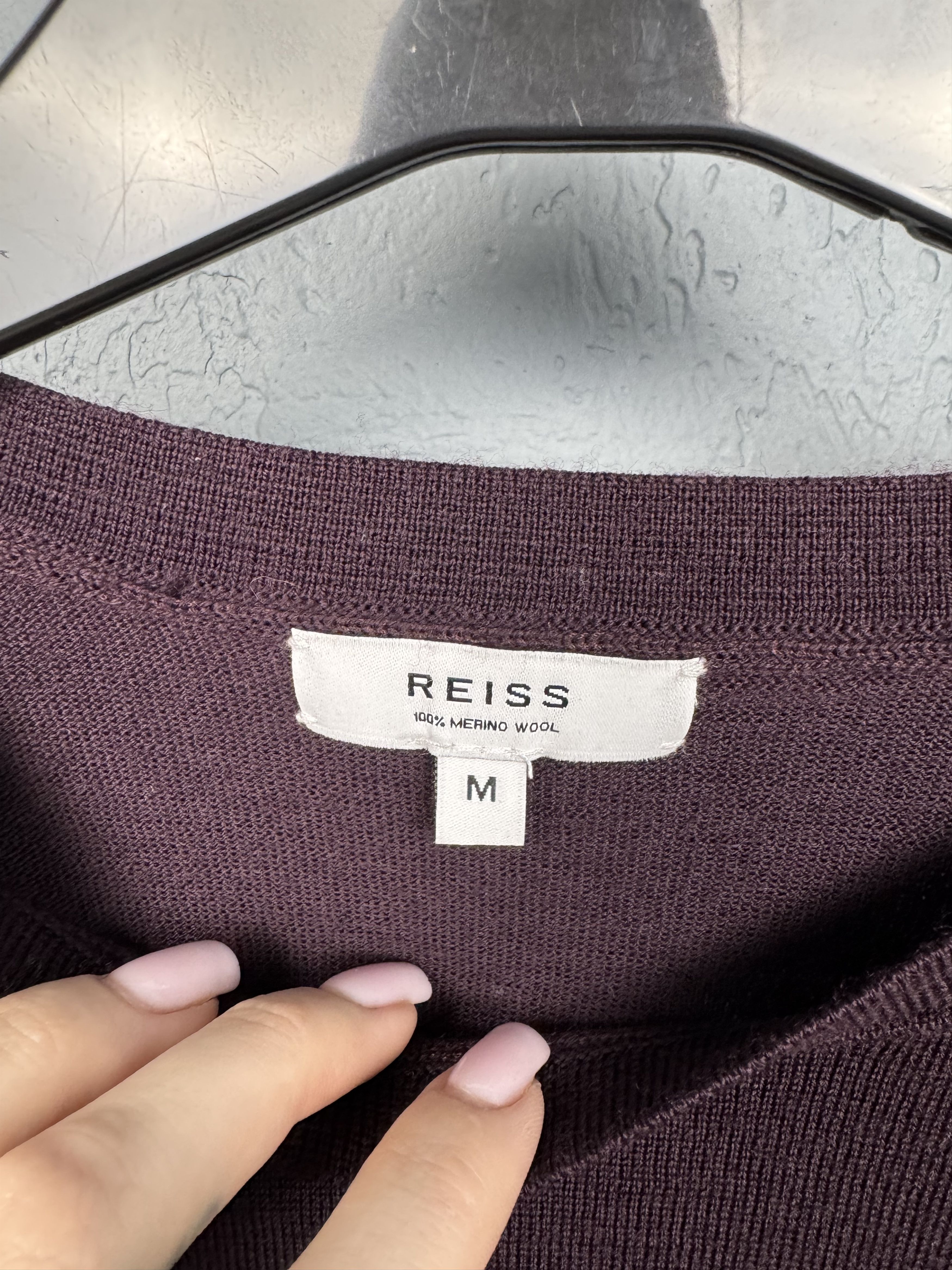Reiss Reiss Mens Merino Wool Crew Neck Sweater Size US M / EU 48-50 / 2 - 3 Thumbnail