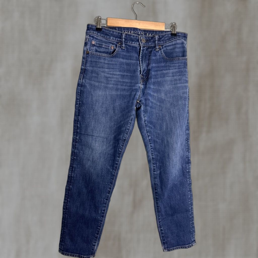 American Eagle Outfitters American Eagle Jeans Men's 30 x 27.5 Airflex + Athletic Fit Blue Straight Jeans Men Size US 30 / EU 46 - 1 Thumbnail