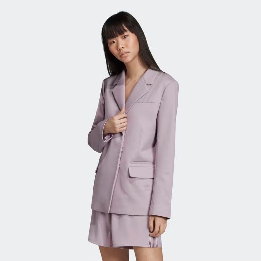 Adidas Danielle Cathari lavender asymmetric Blazer jacket