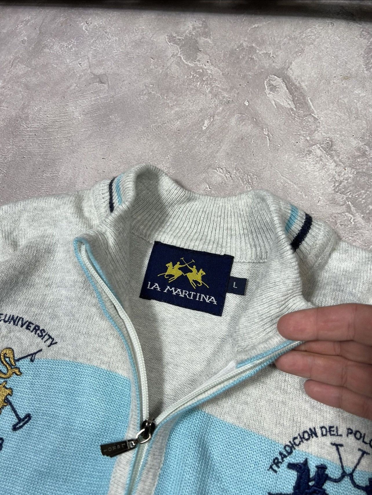 Japanese Brand × Vintage Vintage La Martina Polo Ralph Style Y2k Wool sweater Size US L / EU 52-54 / 3 - 6 Thumbnail