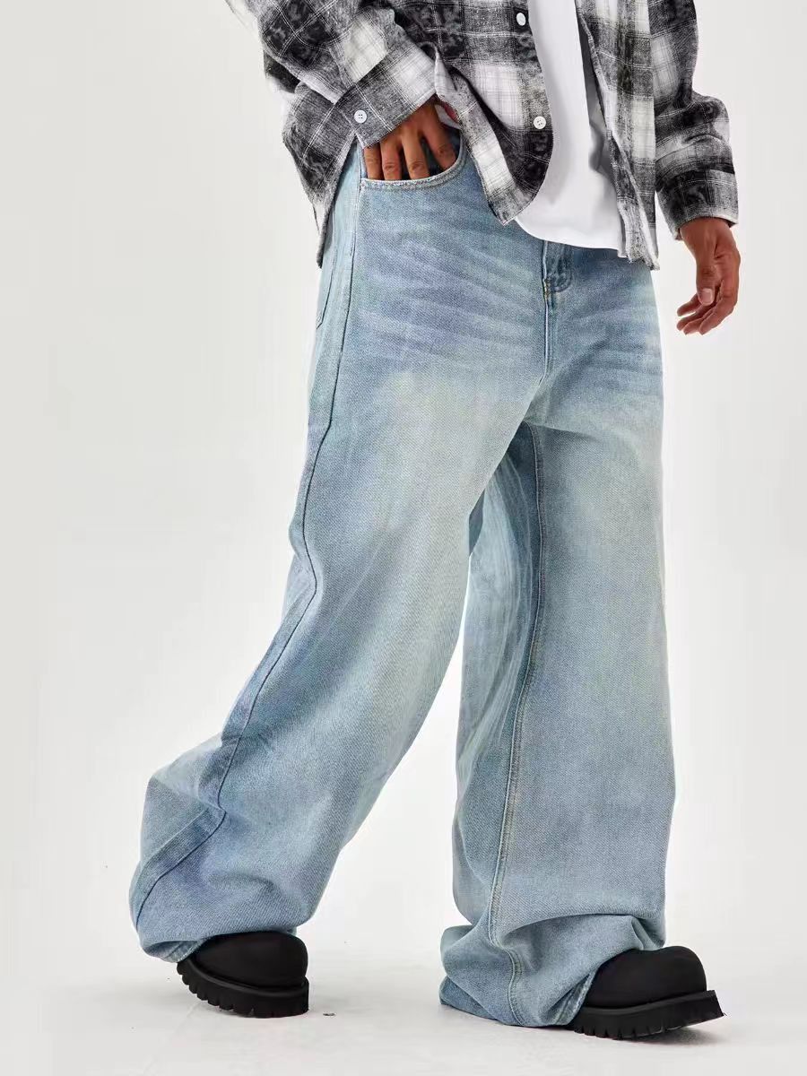 Japanese Brand × Vintage Vintage Light Blue Washed Loose Simple Jeans Size US 28 / EU 44 - 1 Thumbnail