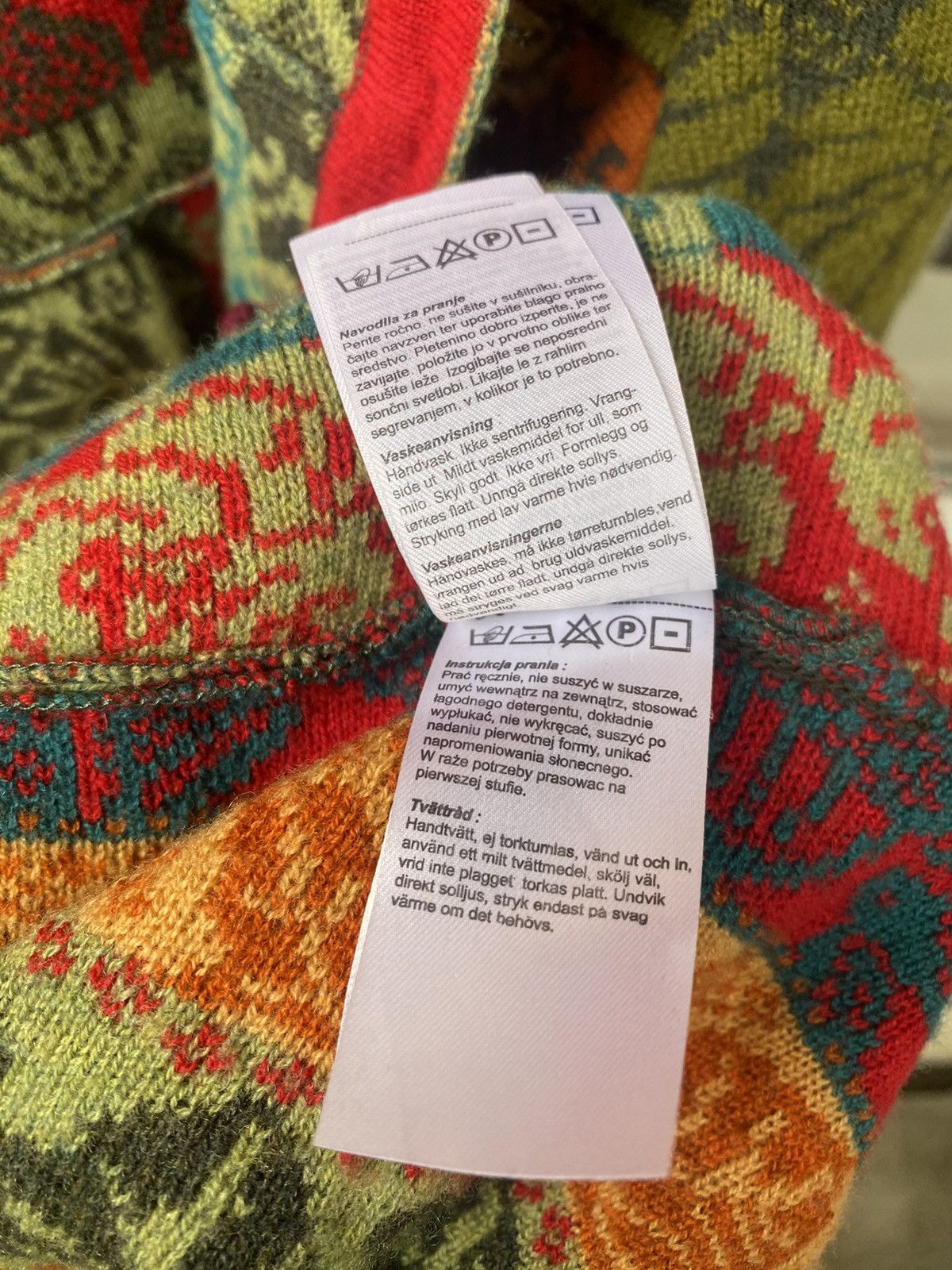 Vintage IVKO Long Jasquard Jacket Renaissance Pattern Wool Knit Coat Size S / US 4 / IT 40 - 13 Thumbnail