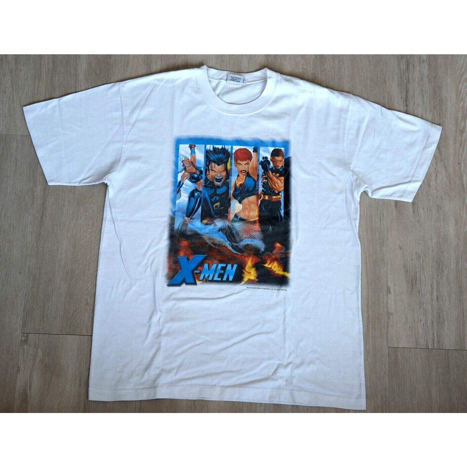 Marvel Comics Vintage 2003 Marvel X-Men Cartoon Anime T-Shirt Large White Size US L / EU 52-54 / 3 - 1 Thumbnail