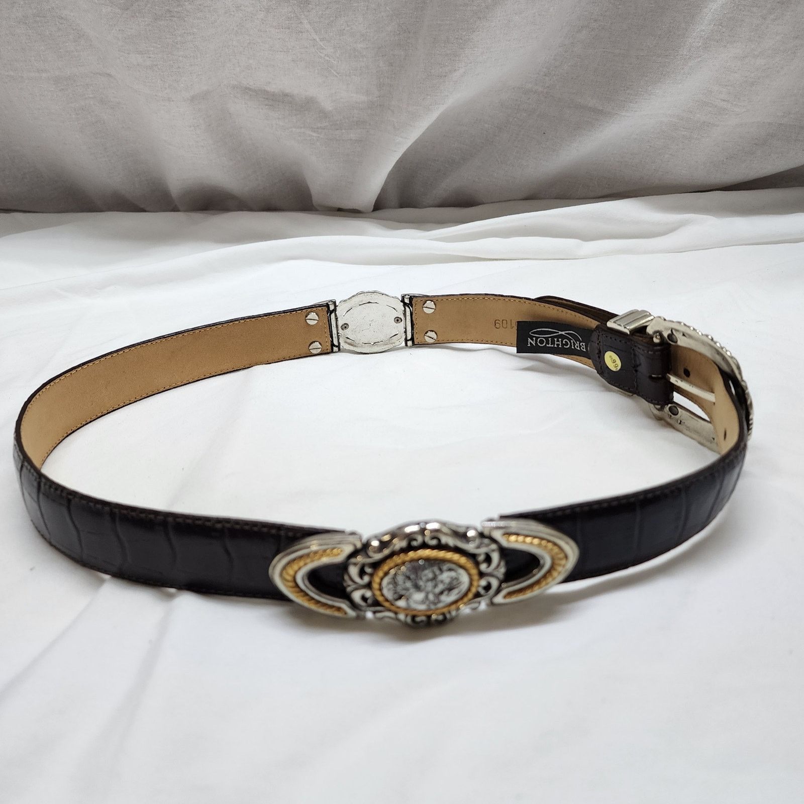 Brighton Vintage Brighton belt Black leather size M 34inches b46 Size ONE SIZE - 2 Thumbnail
