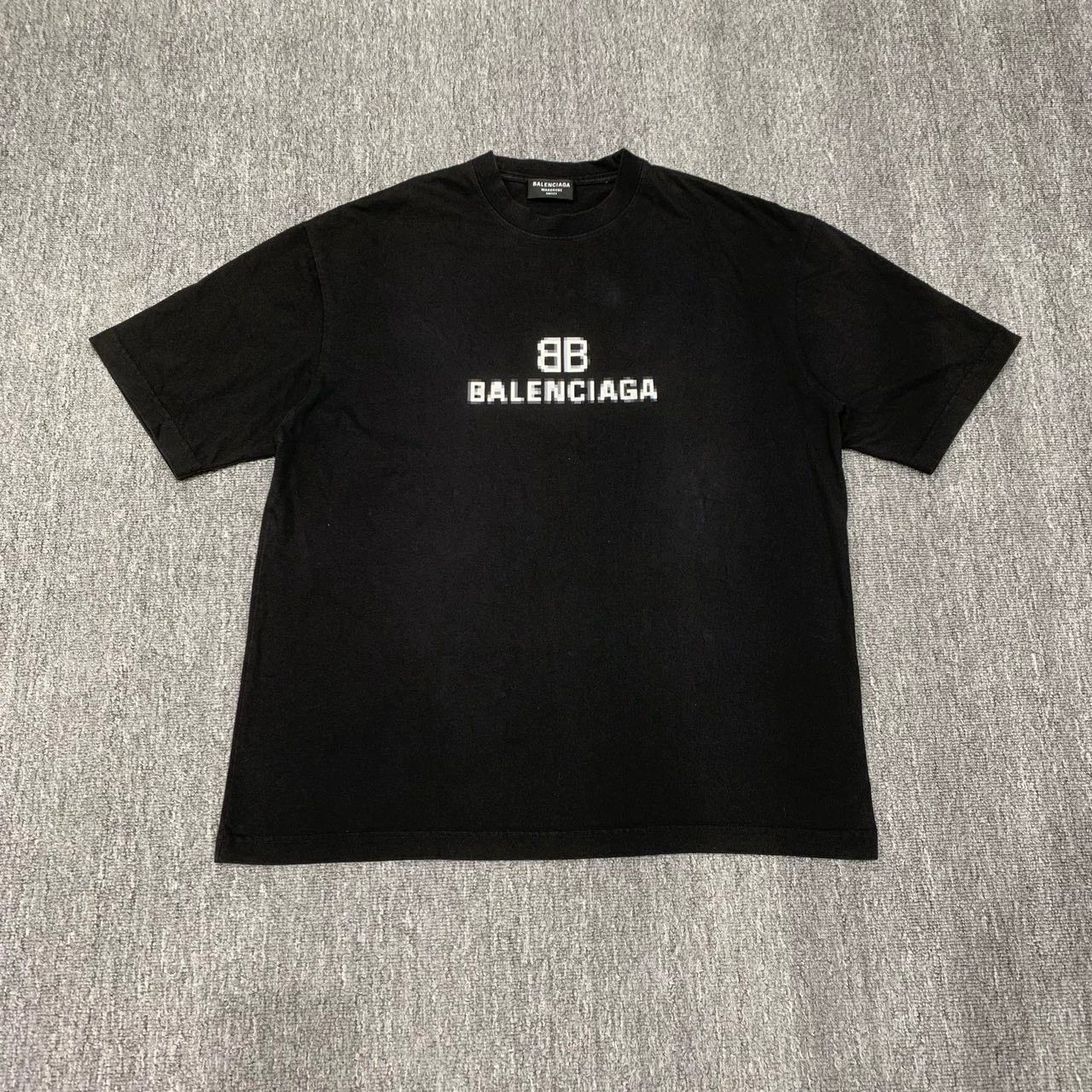 Balenciaga Balenciaga Black Mosaic Short Sleeve Size US S / EU 44-46 / 1 - 1 Thumbnail