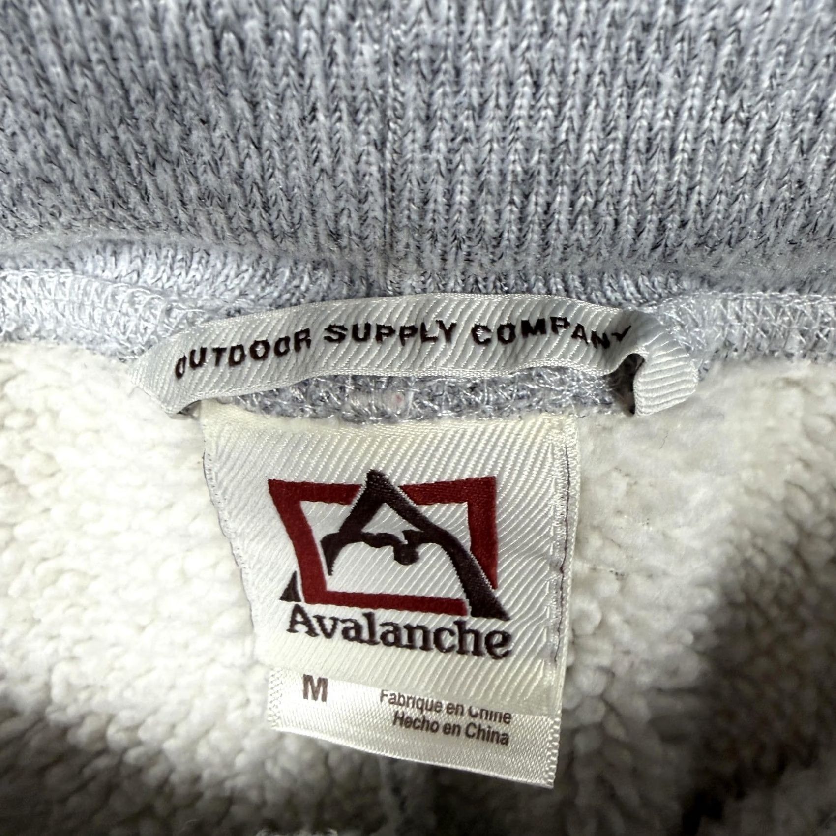 Avalanche Avalanche Sweatpants Mens M Gray Sherpa Fleece Joggers Winter Warm Elastic Waist Pockets Tapered Cuffed Inseam 28" Regular Size US 31 - 7 Thumbnail