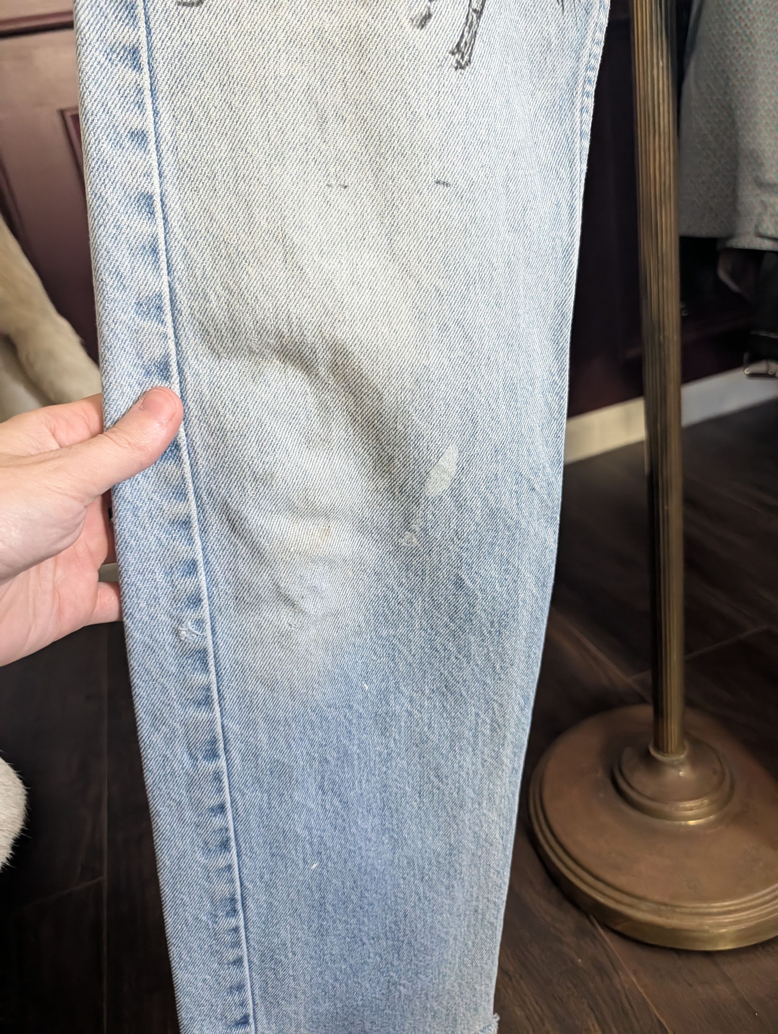 basketcase gallery x Levi's custom patched printed 505 orange tab jeans Size US 30 / EU 46 - 10 Thumbnail