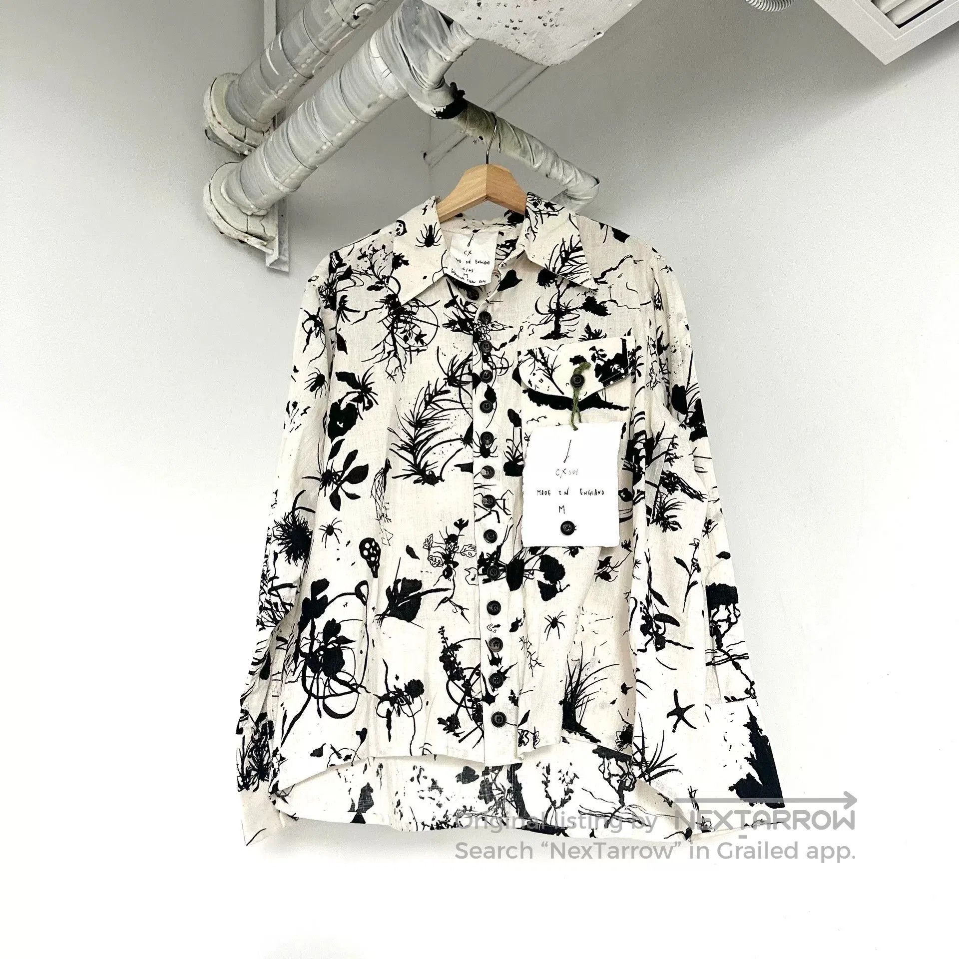 John Alexander Skelton フローラルシャツ John Alexander Skelton John Alexander Skelton White antique fabric