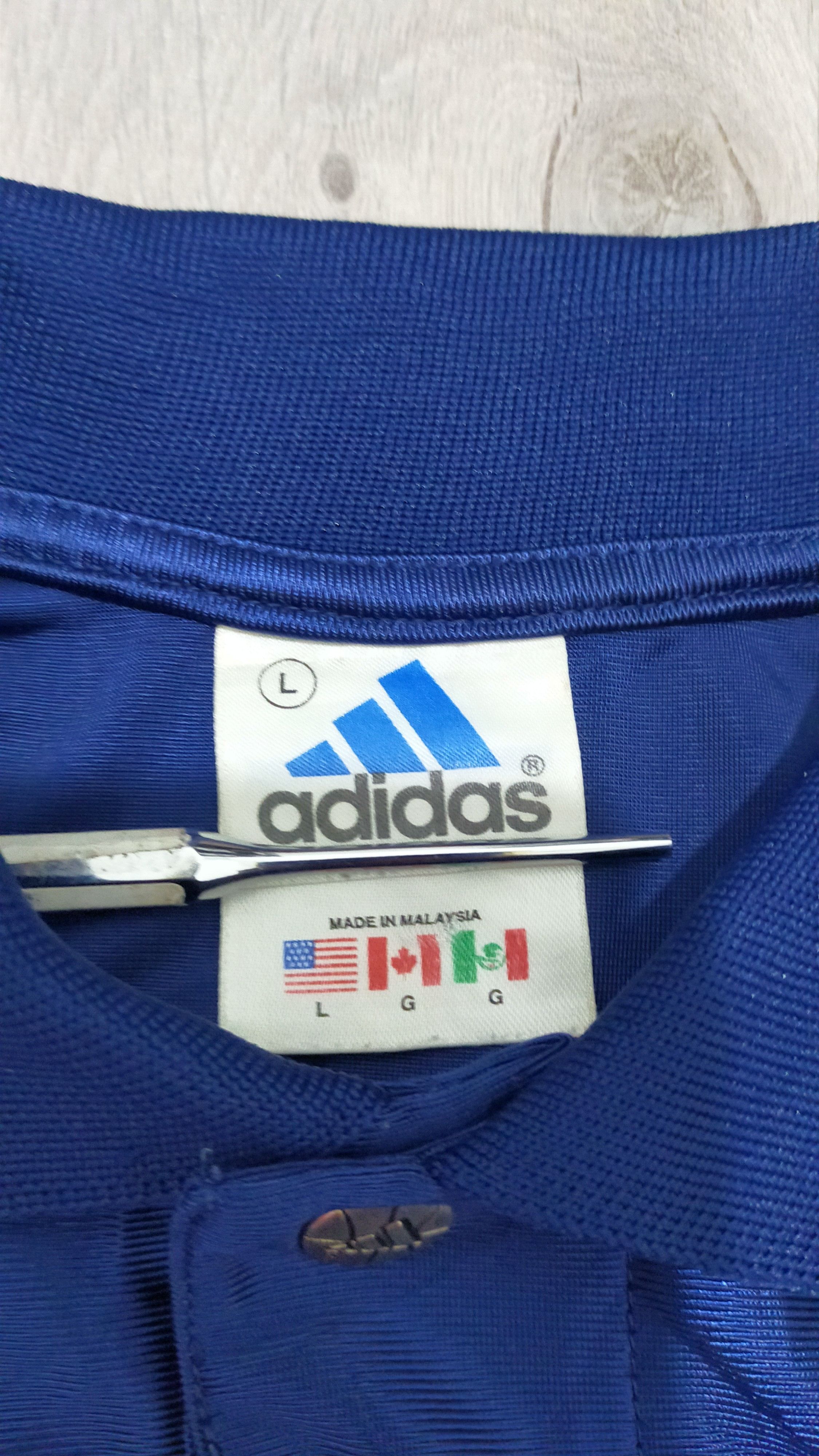 Adidas vintage adidas side button polo jersey Size US L / EU 52-54 / 3 - 6 Thumbnail