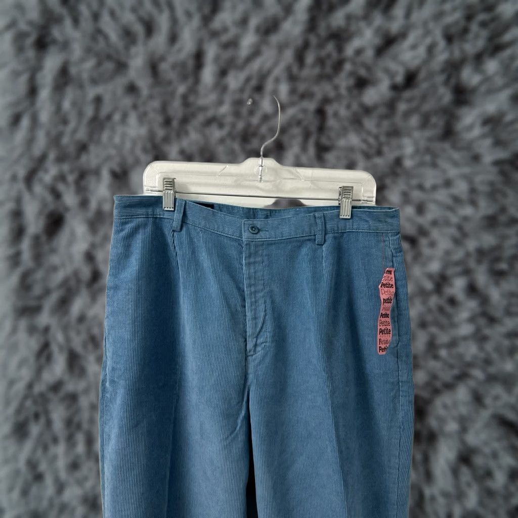 Lands' End VINTAGE Lands' End Pants Womens 16P Blue Corduroy Classic Cords Petite Pocket Zipper Button Dress Pants Womens Size 38" / US 16 / IT 52 - 1 Thumbnail