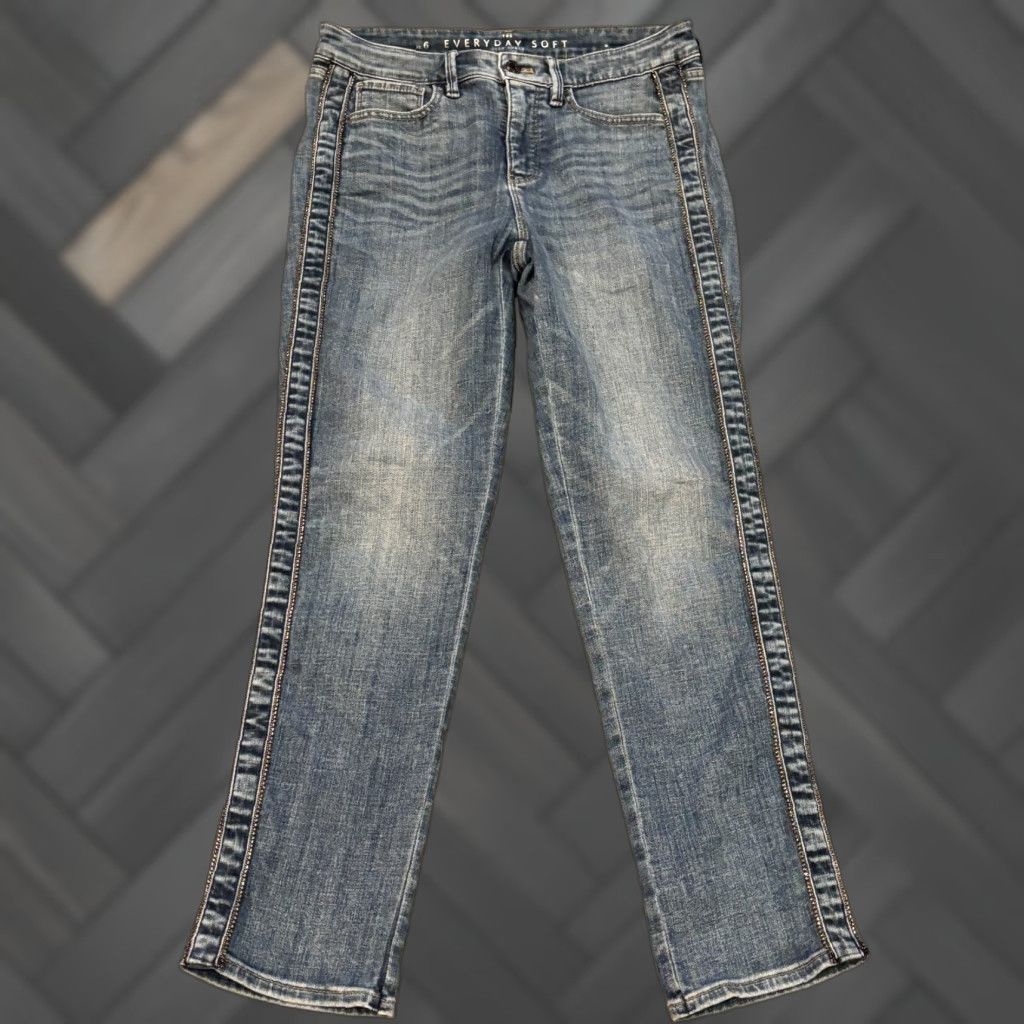 White House Black Market White House Black Market Jeans Womens 6 Blue Denim Slim Ankle Everyday Soft Size 28" / US 6 / IT 42 - 1 Thumbnail