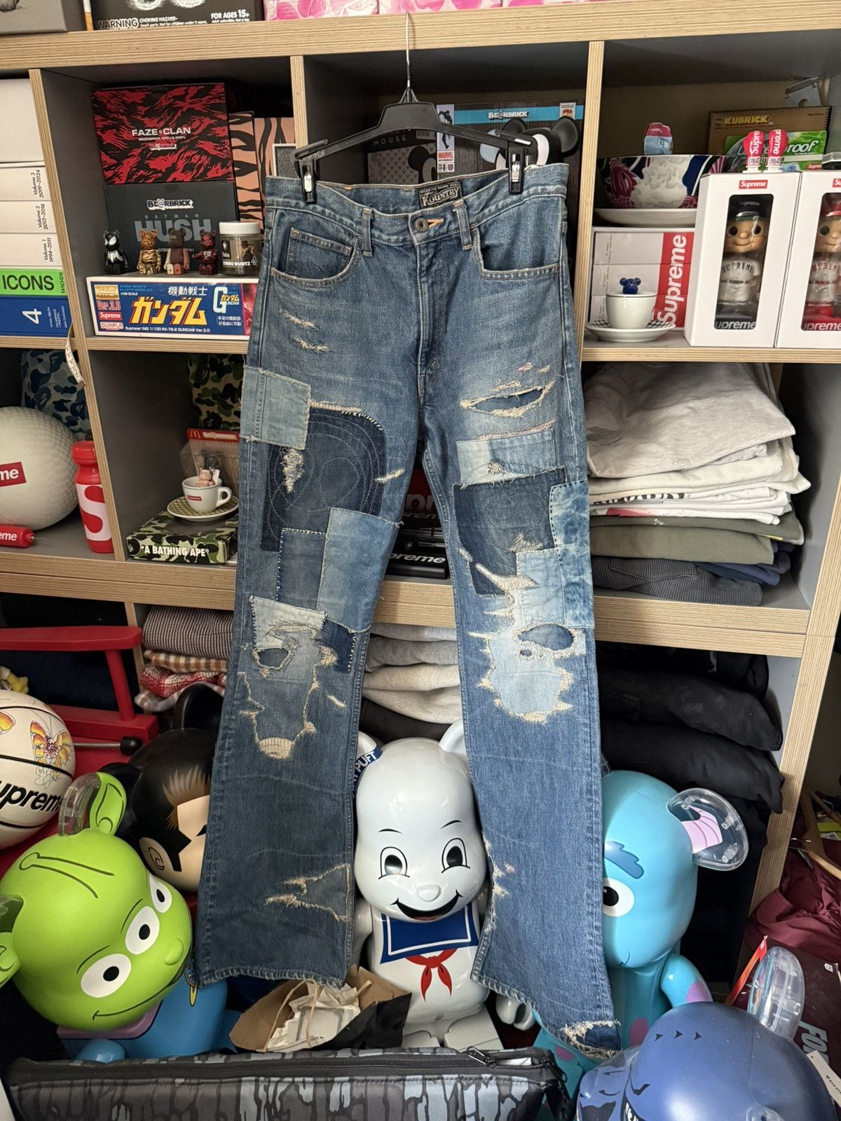 Kapital Kountry Kapital 14OZ Denim 5P Flare Jeans Crazy Dixie Remake Size US 32 / EU 48 - 1 Thumbnail