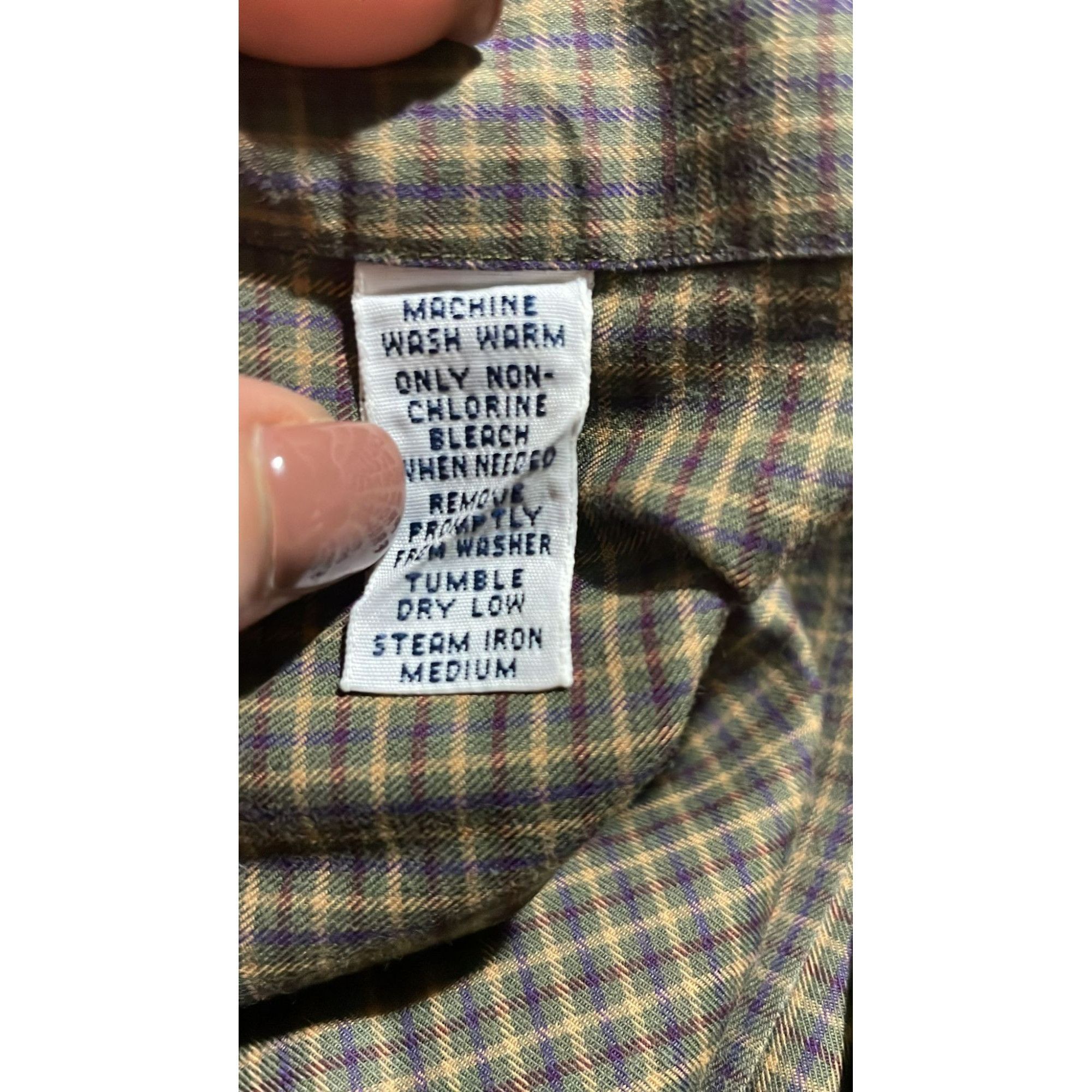 Polo Ralph Lauren ⭐Polo Ralph Lauren Size 16.5/L Men's Shirt Vintage Brown Pla Size US L / EU 52-54 / 3 - 6 Thumbnail