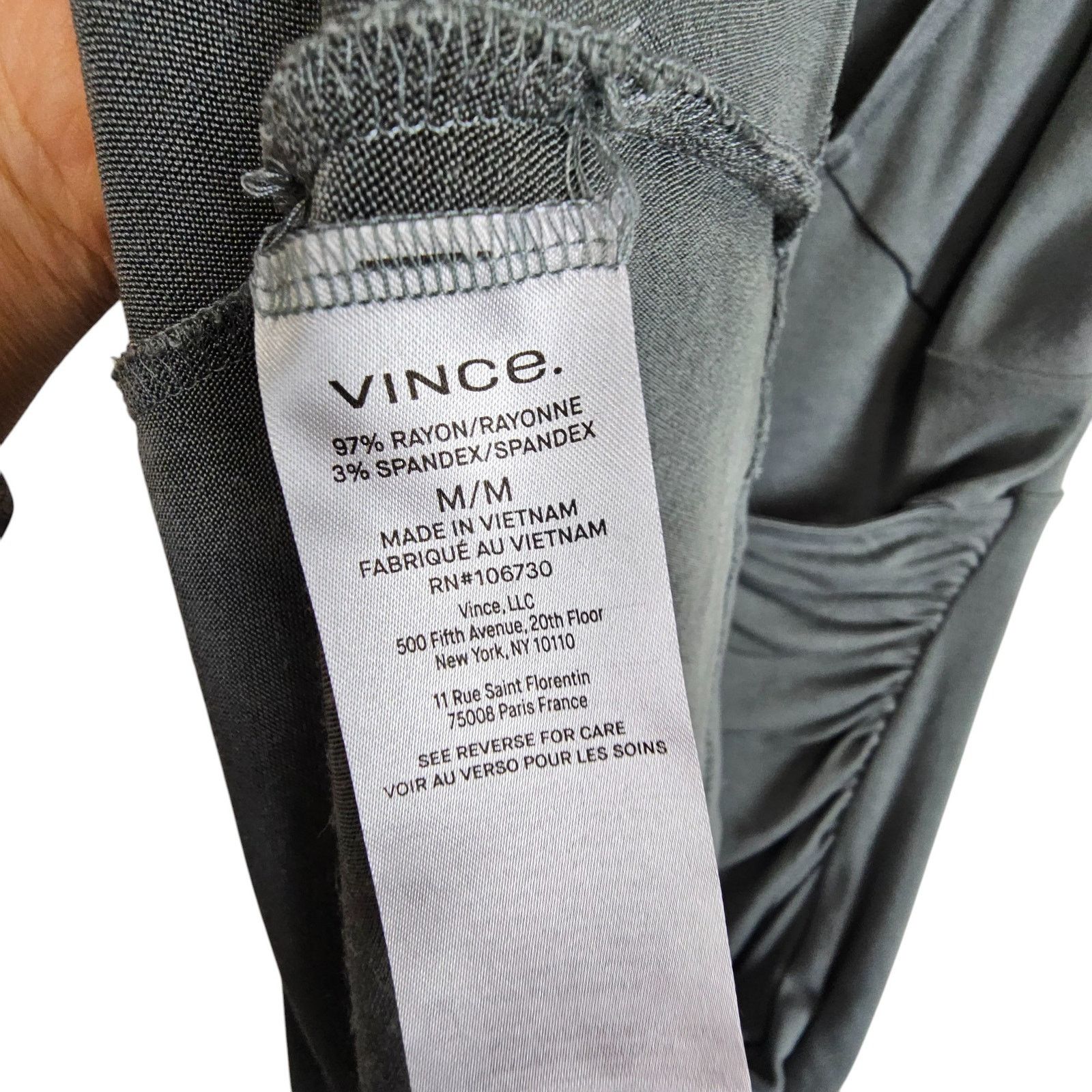Vince Vince Womens Faux Wrap Surplice Midi Dress M Designer Size M / US 6-8 / IT 42-44 - 8 Thumbnail