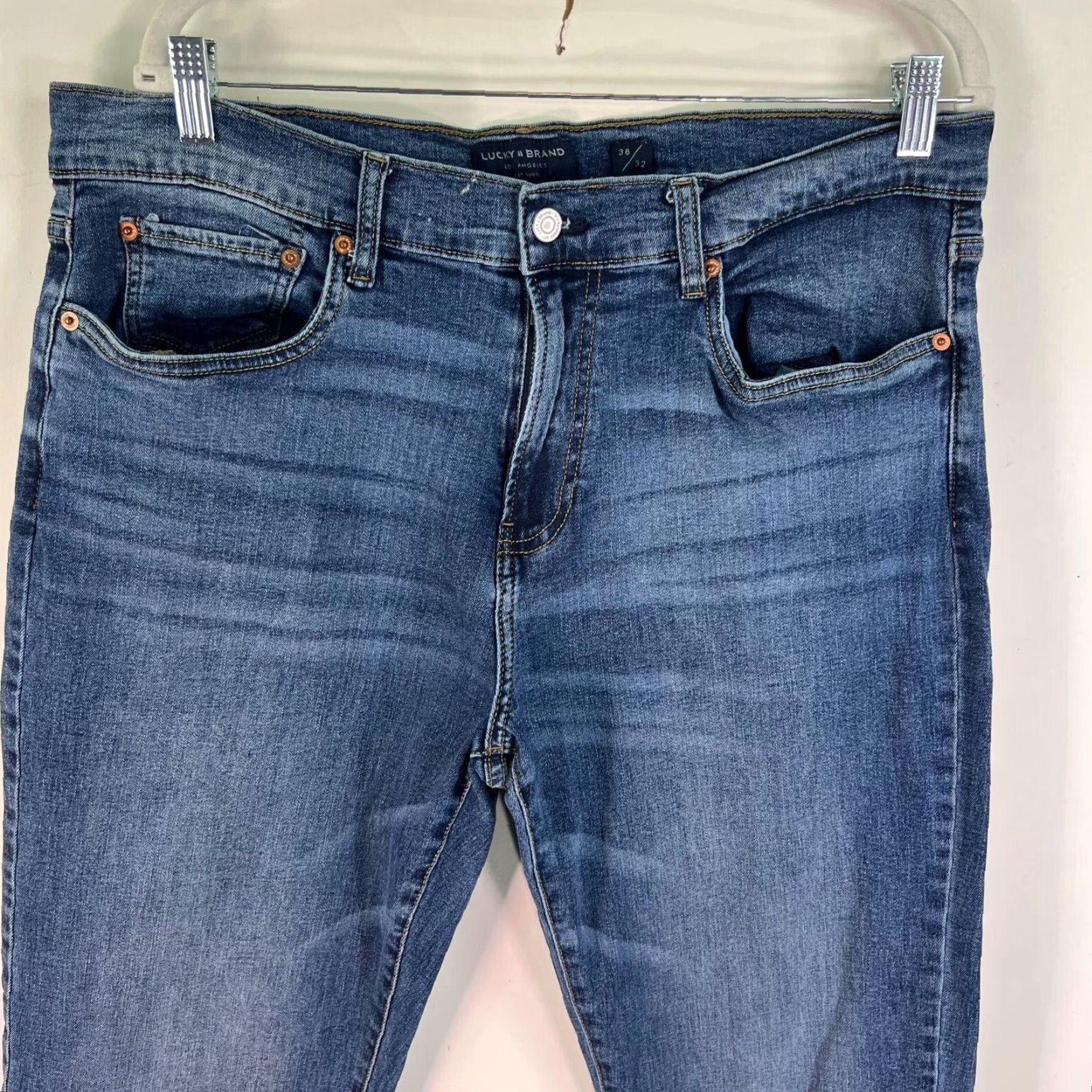 Lucky Brand Lucky Brand Jeans Mens Regular Straight Leg Size 38 Blue 38x32 Size US 38 / EU 54 - 2 Thumbnail