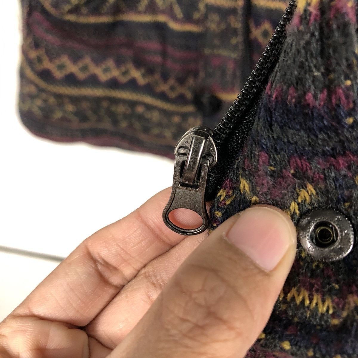 45rpm 📌Vintage Wool Vest Jacket Hoodie Create Barefoot Striped Size US M / EU 48-50 / 2 - 16 Thumbnail