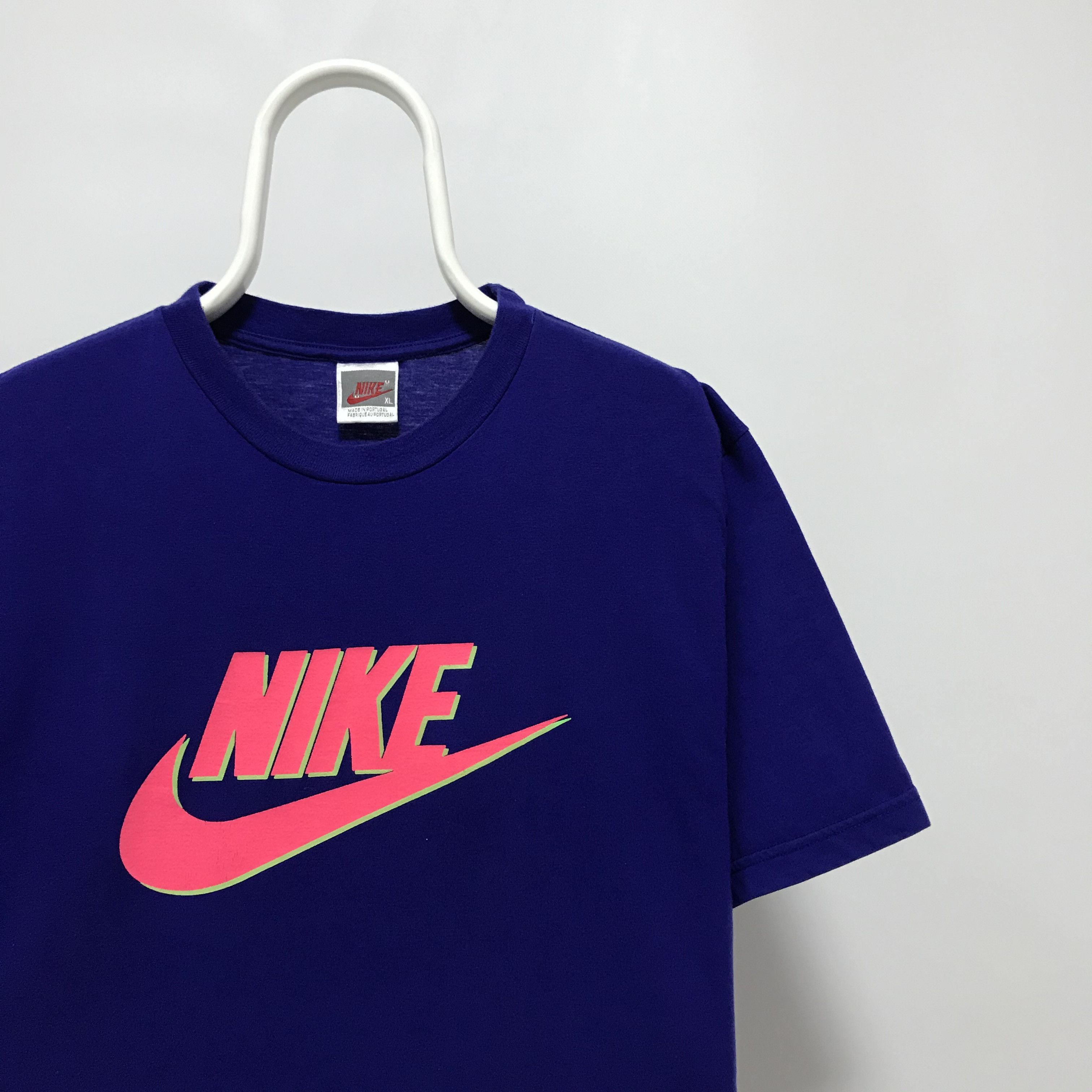 Nike NIKE Vintage T-Shirt Big Logo Tee 80s 90s Rare Swoosh Size US XL / EU 56 / 4 - 3 Thumbnail