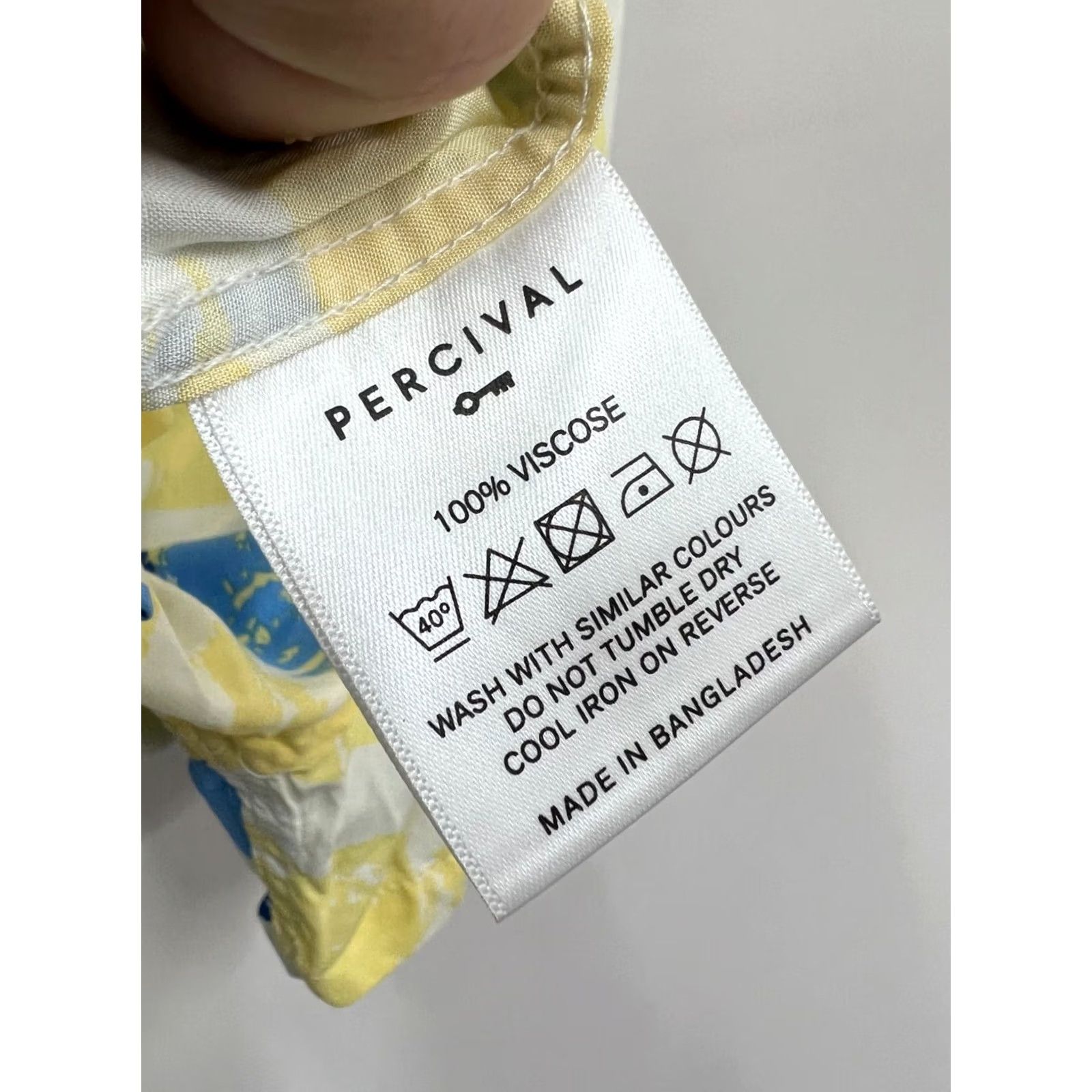 Percival Percival Shirt Short Sleeve Mens Multicolor Viscose Button-Up Size M Size US M / EU 48-50 / 2 - 6 Thumbnail