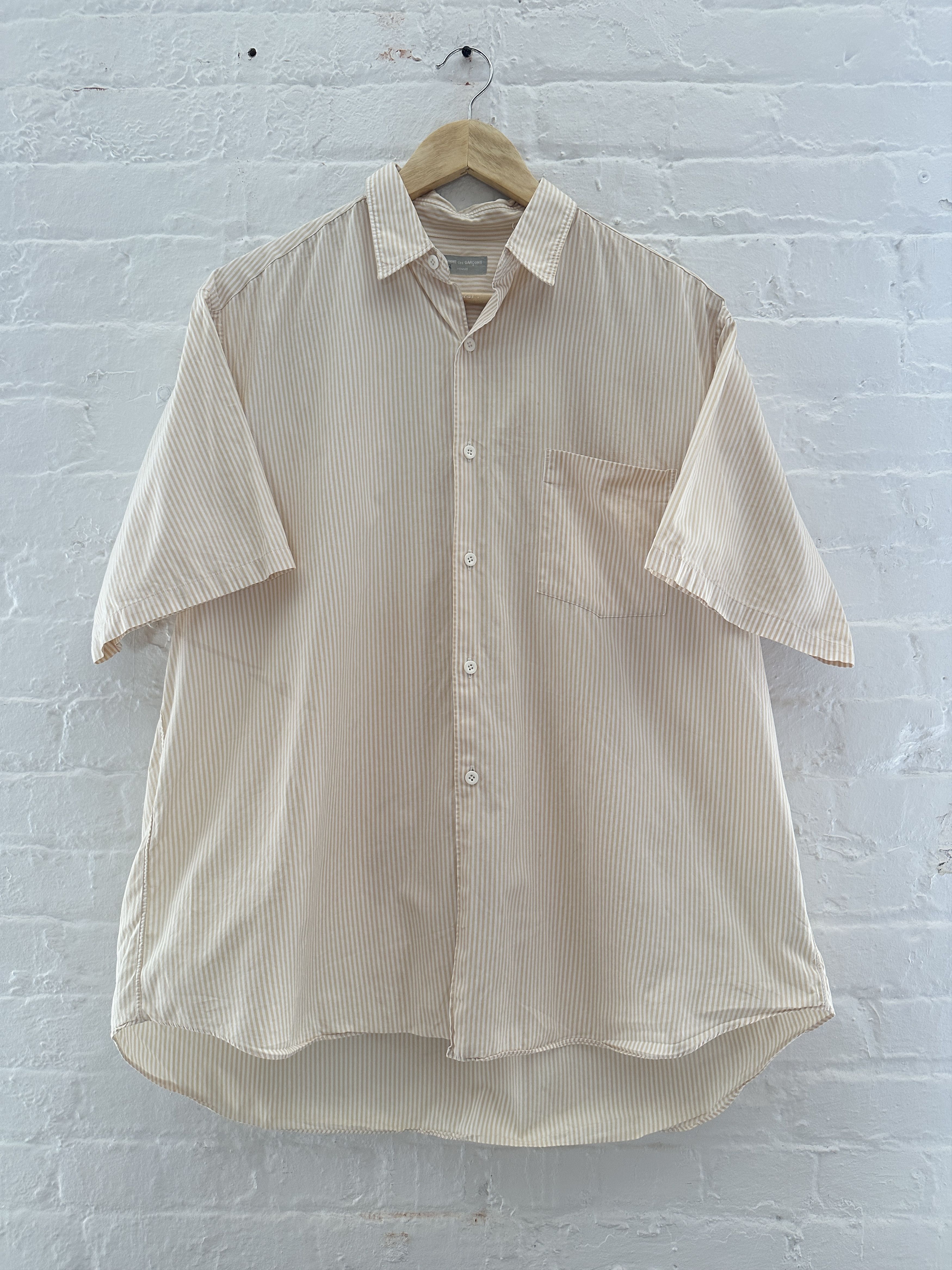 Comme des Garcons Comme des Garcons Homme Striped Short Sleeve Button Up Shirt Size US XL / EU 56 / 4 - 1 Thumbnail
