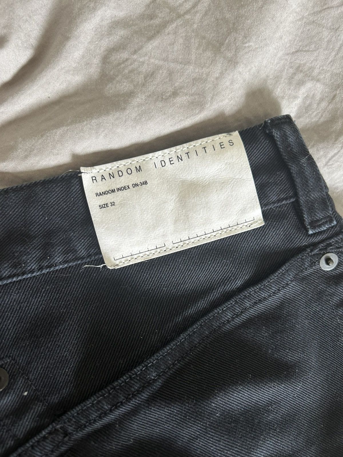 Random Identities Black Denim Random Identities Trousers (32) Size US 32 / EU 48 - 3 Thumbnail