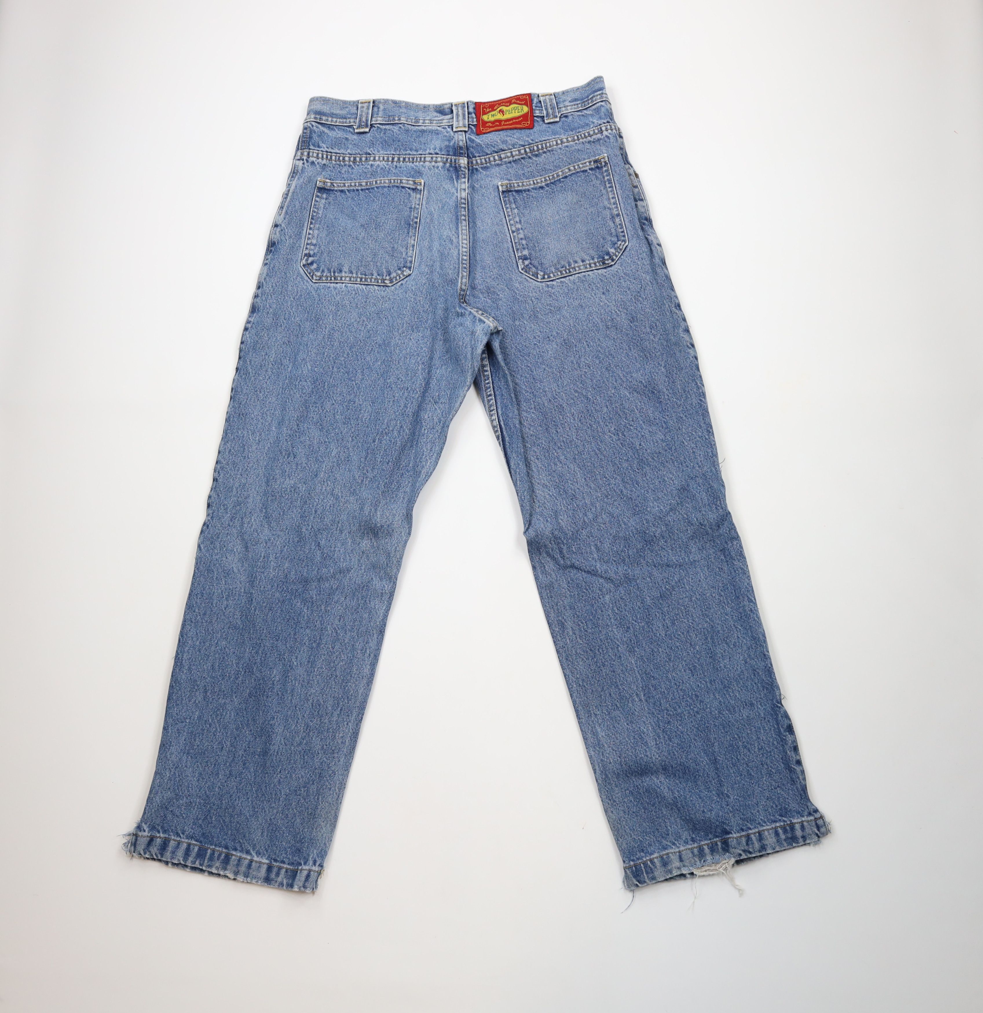 Vintage Vintage 90s Streetwear Wide Leg Skateboard Denim Jeans Blue Size US 36 / EU 52 - 2 Thumbnail