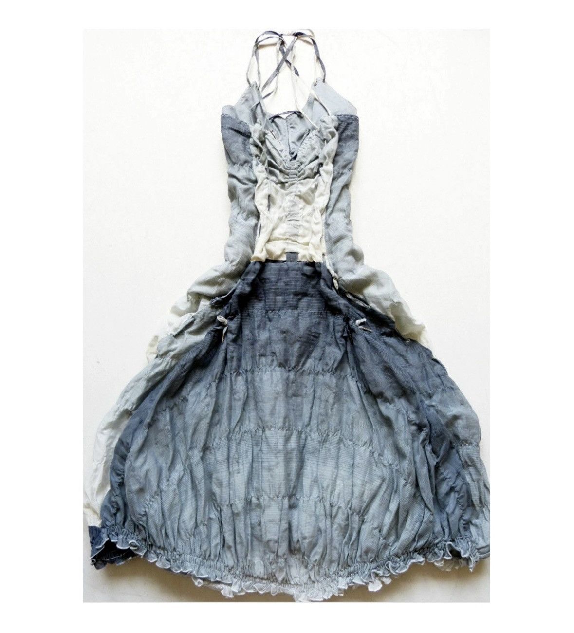 Marithe + Francois Girbaud MARITHÉ & FRANÇOIS GIRBAUD puffy midi dress blue and white Size M / US 6-8 / IT 42-44 - 4 Thumbnail