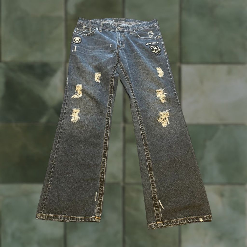 Affliction VINTAGE Affliction Men’s Denim Jeans Bed Style Relaxed Straight Size 36X32 Distressed 90s Biker Rock Size US 36 / EU 52 - 1 Thumbnail