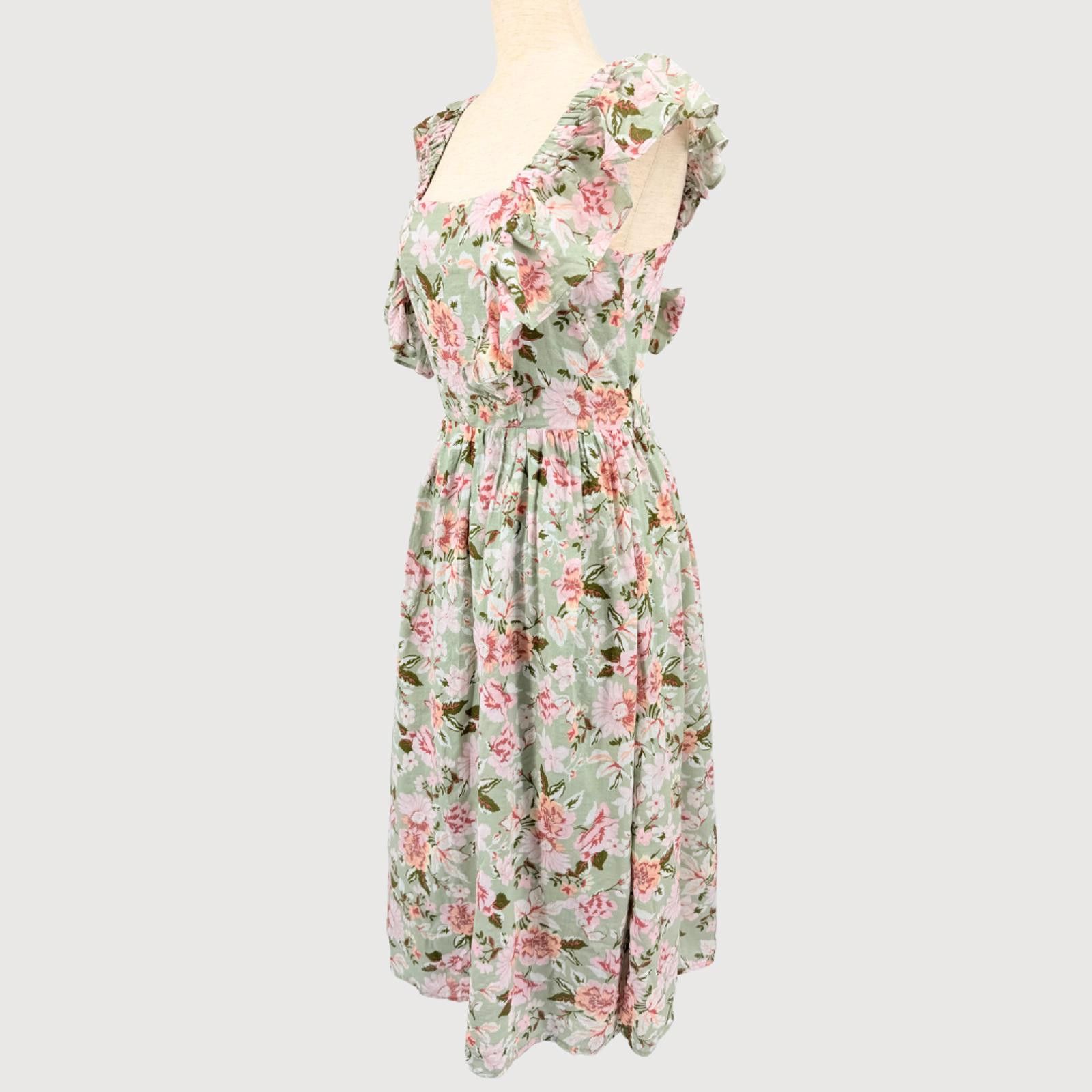 Other En Saison Dress Maris Floral Midi Sage Ruffle S Size S / US 4 / IT 40 - 3 Thumbnail