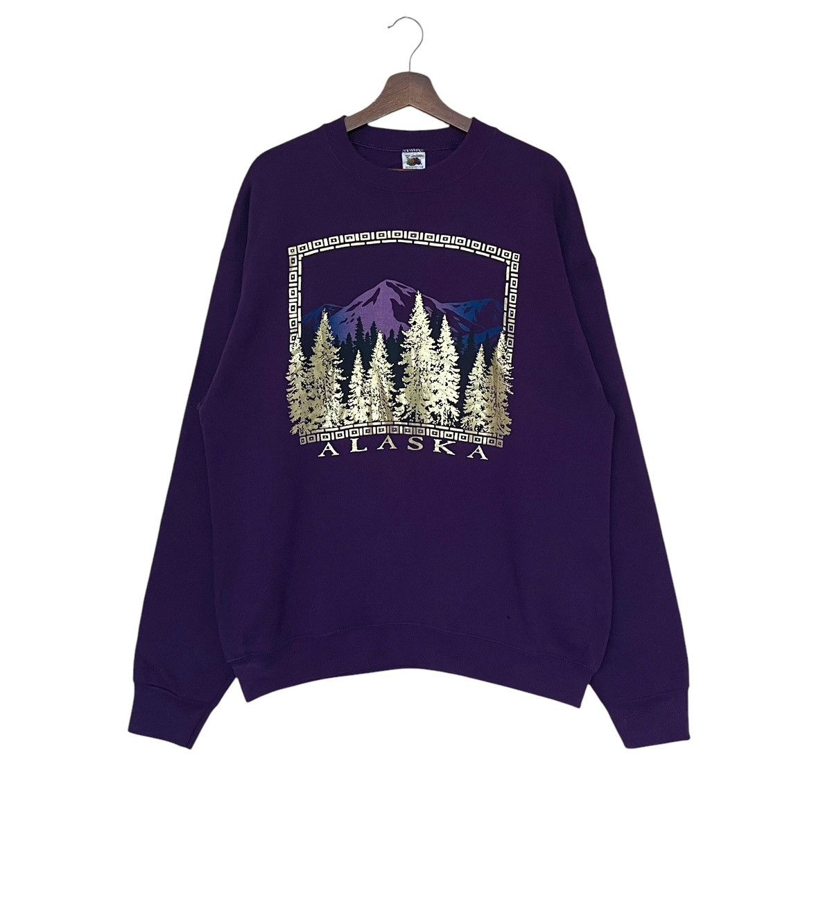 Fruit Of The Loom × Vintage Vintage Brand Fruit of The Loom Alaska Sweatshirt 1990s Size US XL / EU 56 / 4 - 1 Thumbnail