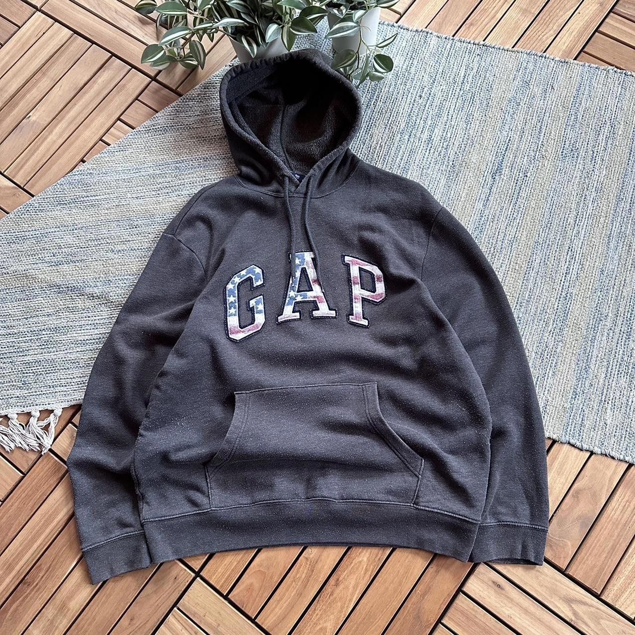 Gap Vintage Y2K Gap USA Print Boxy Hoodie Size US L / EU 52-54 / 3 - 1 Thumbnail