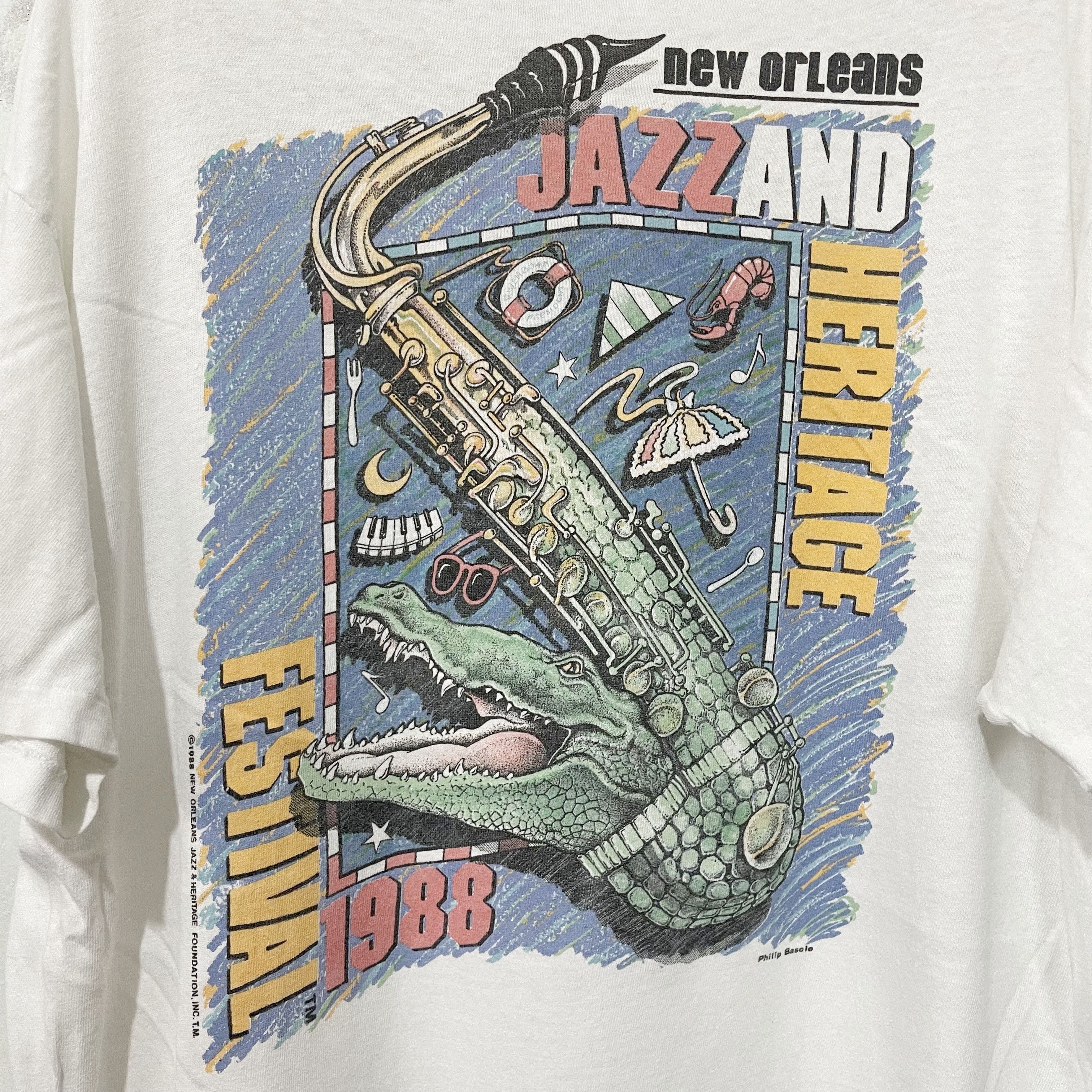 Vintage Vintage 1988 New Orleans Jazz & Heritage Festival T-Shirt Size US XL / EU 56 / 4 - 2 Thumbnail
