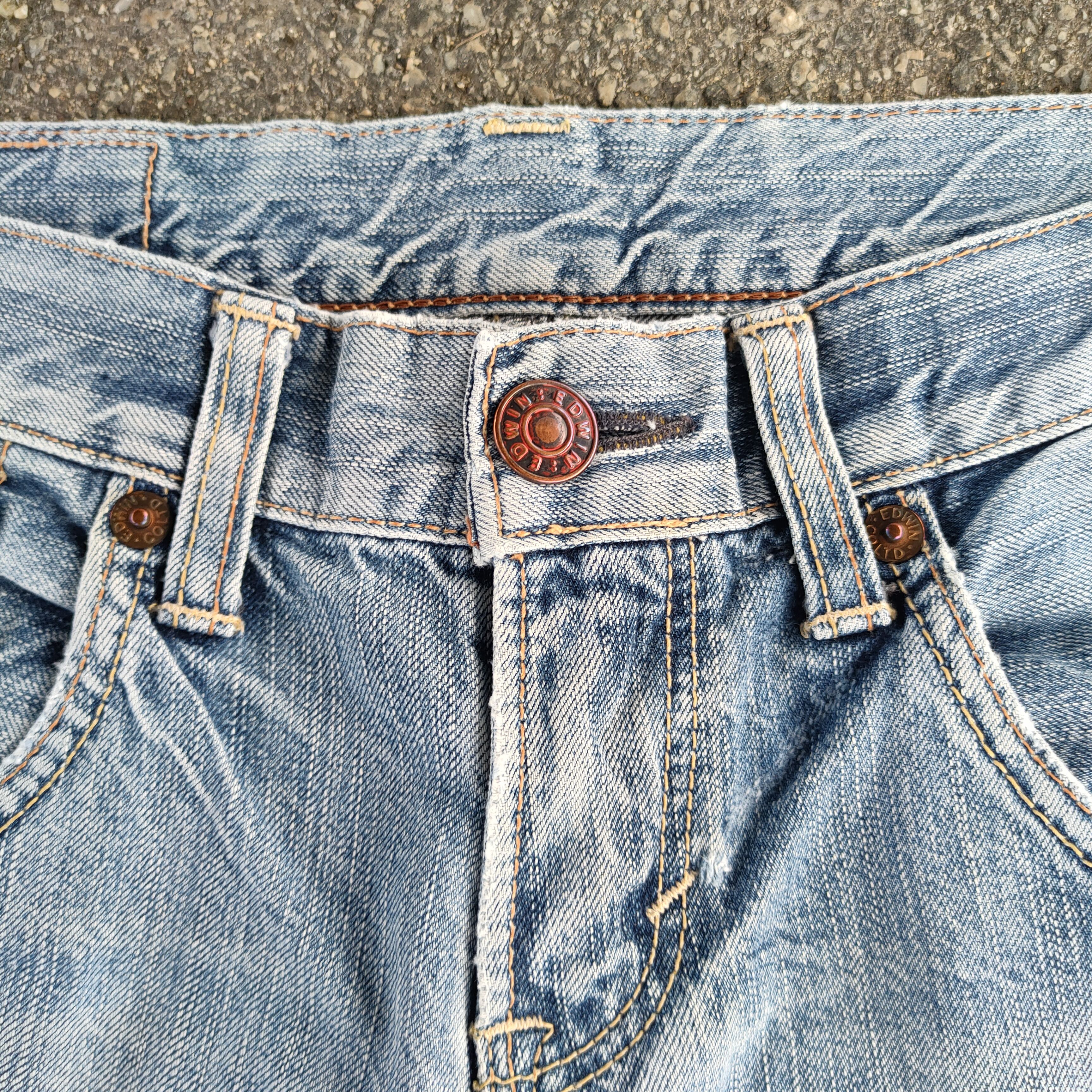 Edwin FLARE VINTAGE EDWIN FADED RIPPED JEANS DENIM PANTS Size US 30 / EU 46 - 5 Thumbnail