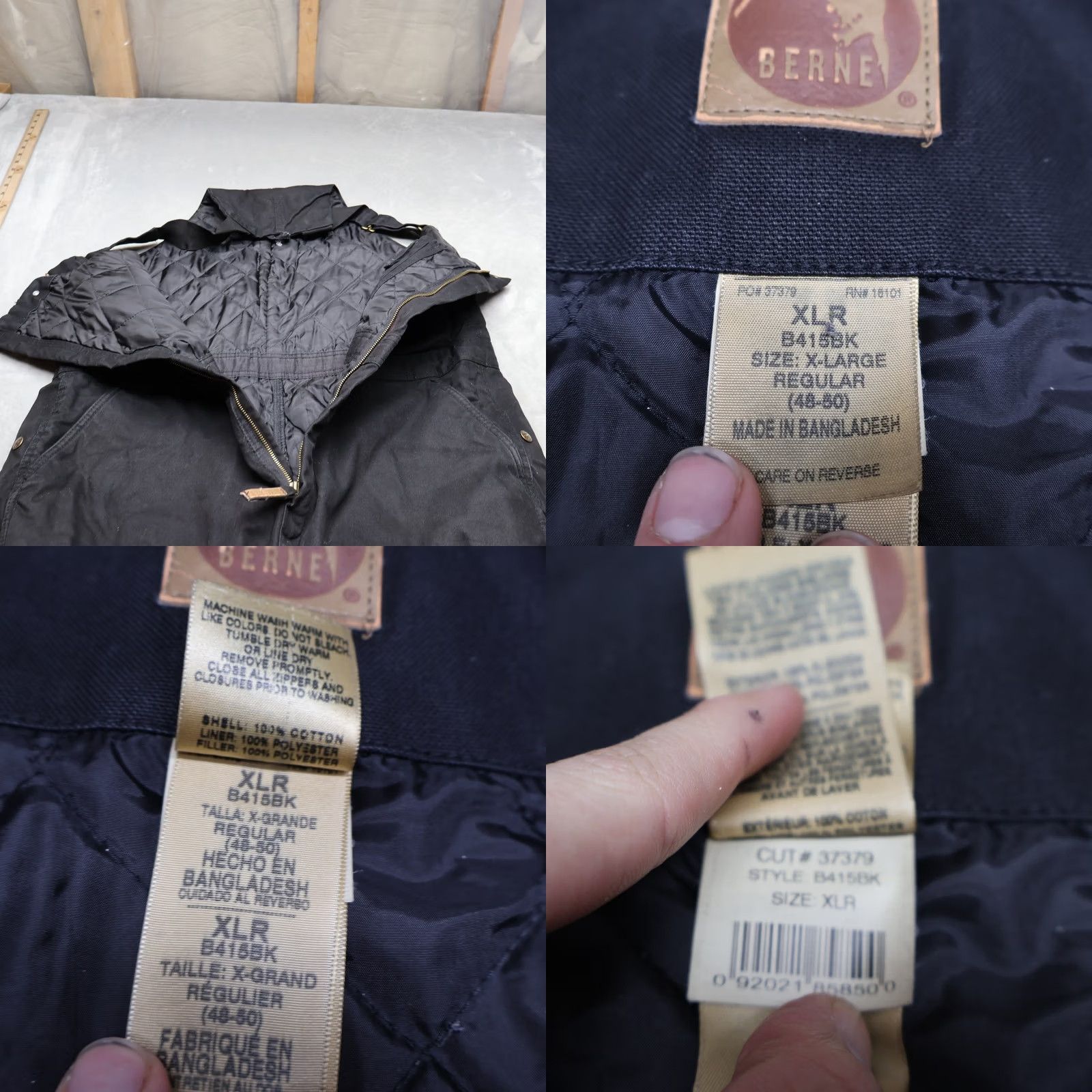 Vintage Berne Bib Overalls Mens XL Black Duck Canvas Rugged Work 42x31 Size US 44 / EU 60 - 9 Thumbnail
