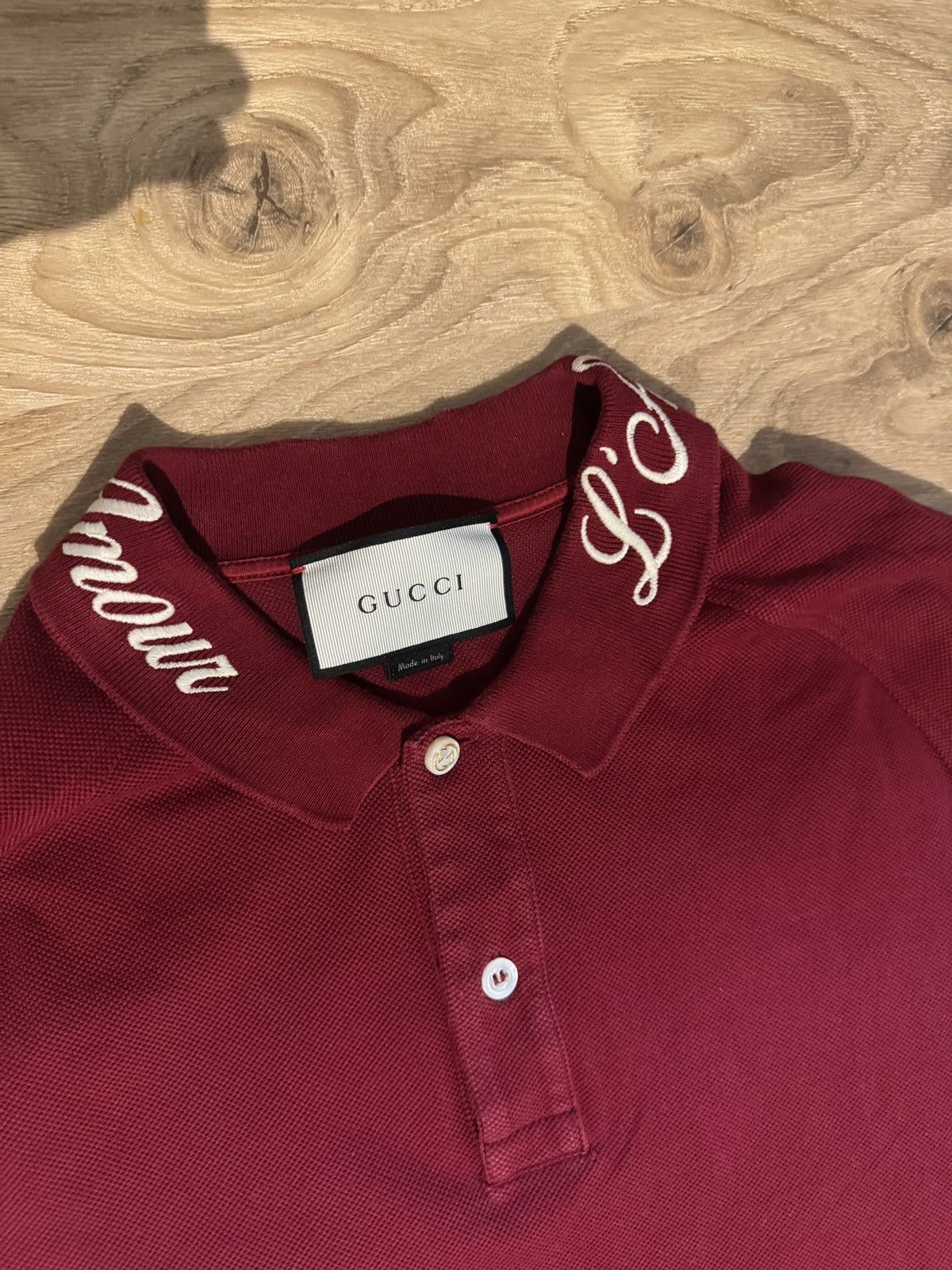 Gucci Gucci Polo Burgundy Size US M / EU 48-50 / 2 - 2 Thumbnail