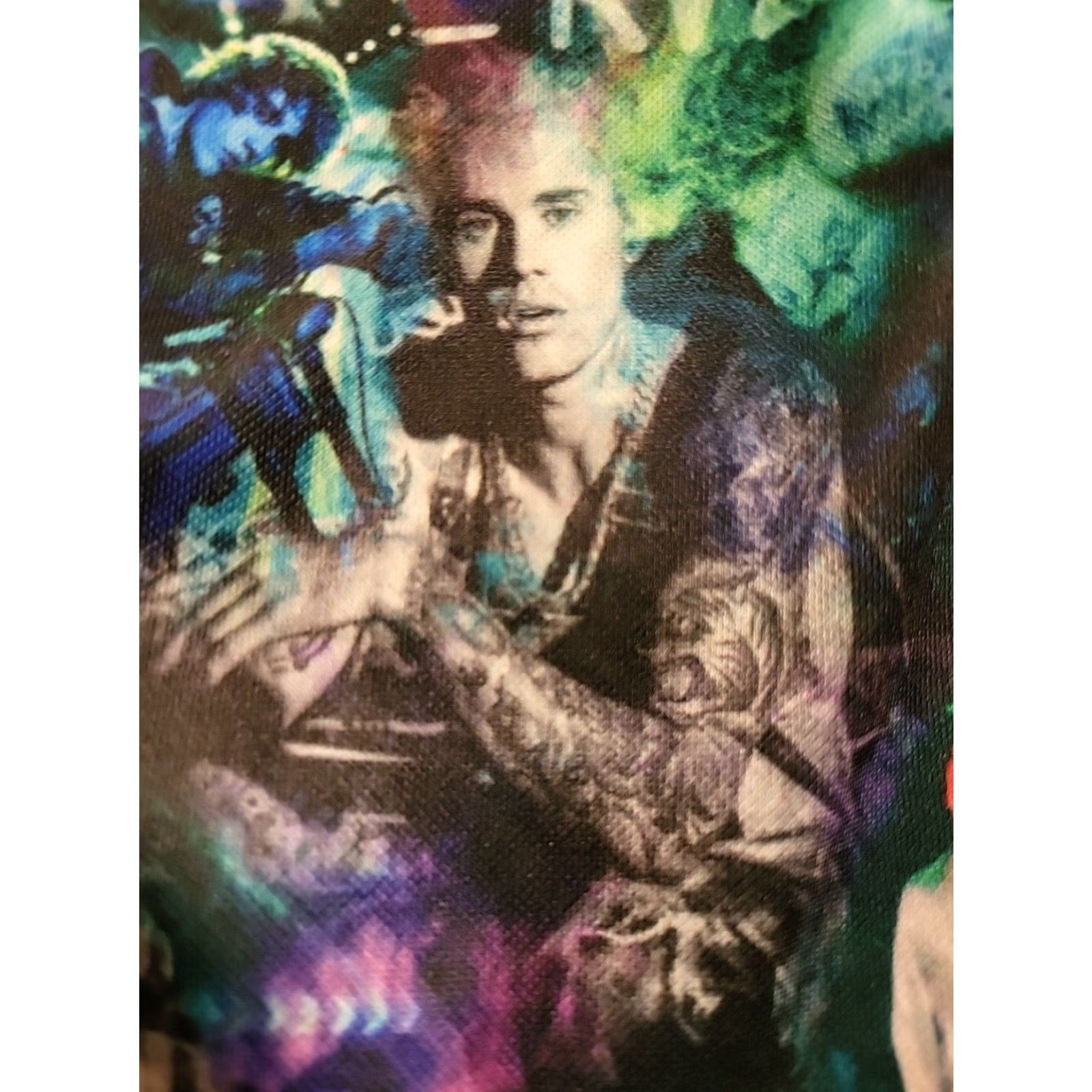 Vintage Justin Beiber LS Shirt Button-Up All Over Print Polyester Disco-style Small Mens Size US S / EU 44-46 / 1 - 2 Thumbnail