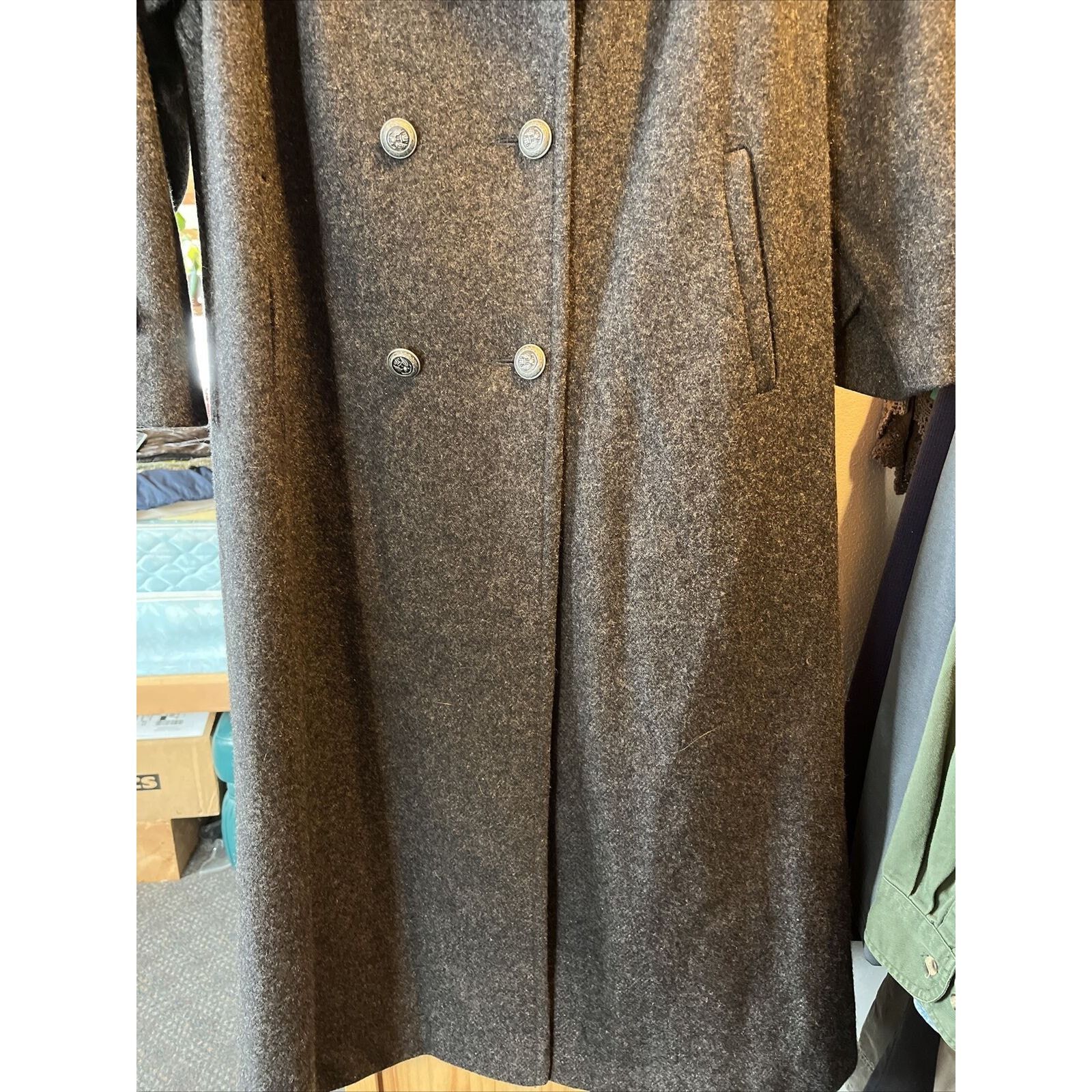 Other Jofeld Vintage Women’s Gray Wool Nylon Button Coat Sz 22x45 Size L / US 10 / IT 46 - 17 Thumbnail