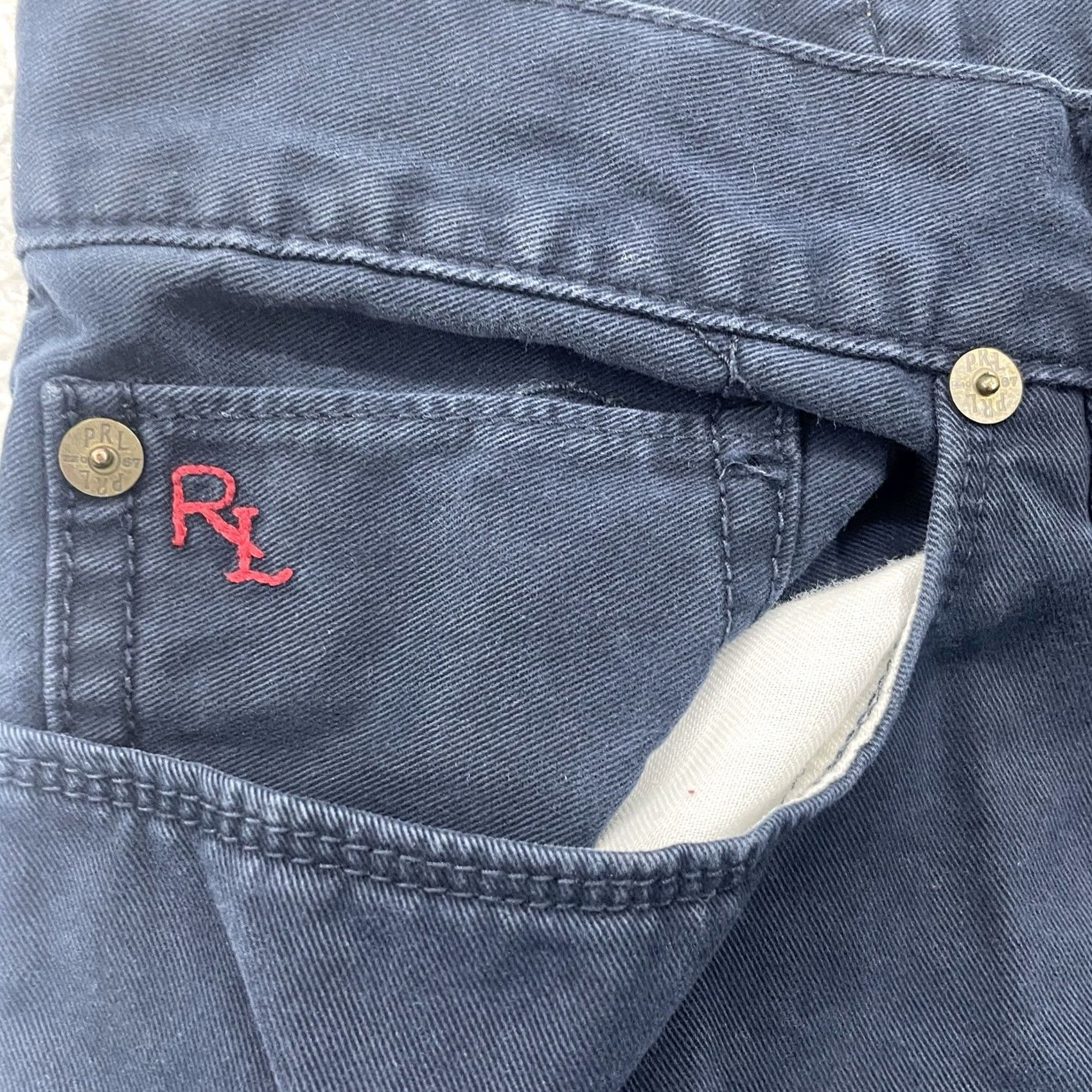 Polo Ralph Lauren Polo Ralph Lauren Mens Navy Blue Straight Leg Five Pocket Chino Pants 34x34 Size US S / EU 44-46 / 1 - 7 Thumbnail
