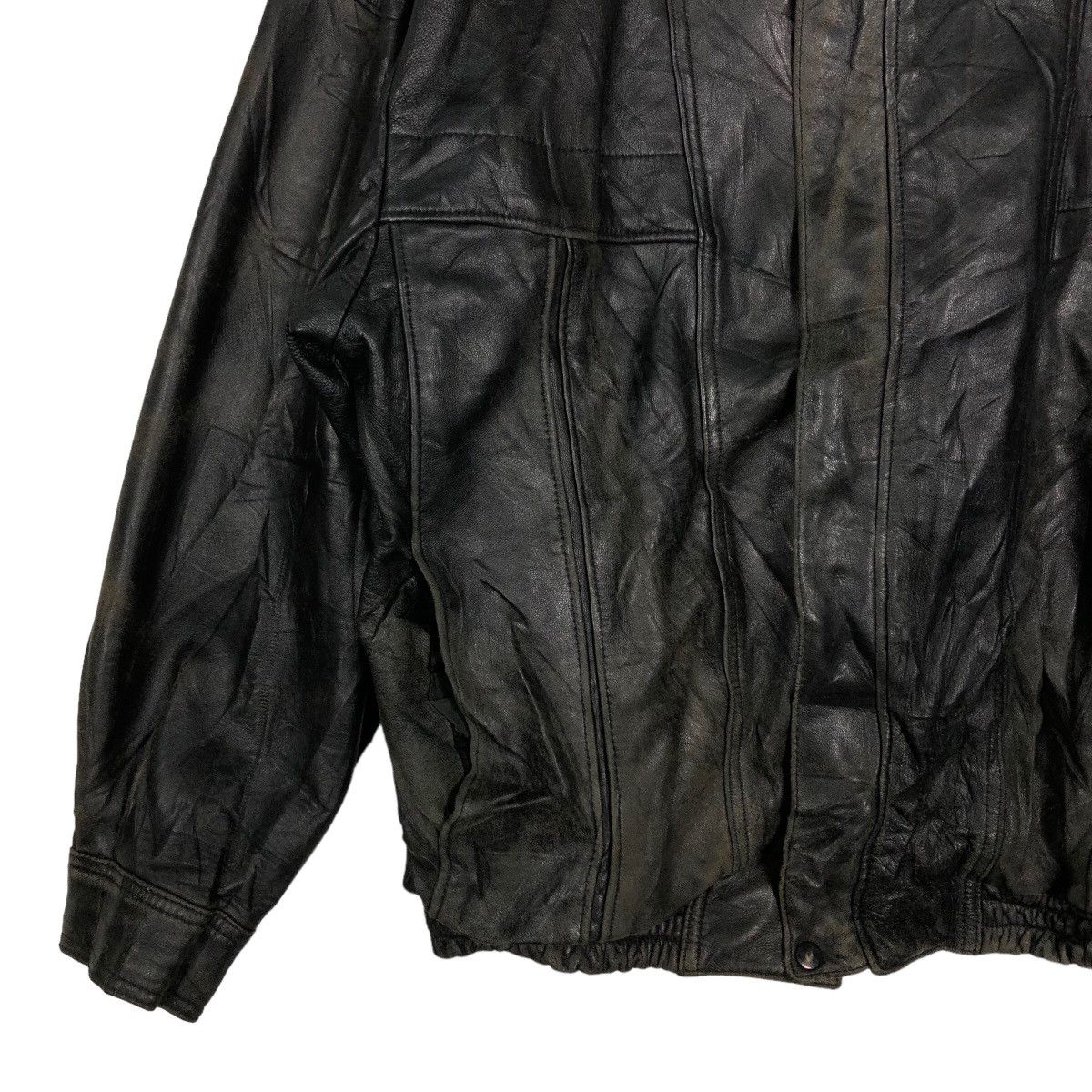 Japanese Brand Vintage Bomber Leather Jacket Biker Wear Issey Miyake Japan Size US M / EU 48-50 / 2 - 3 Thumbnail