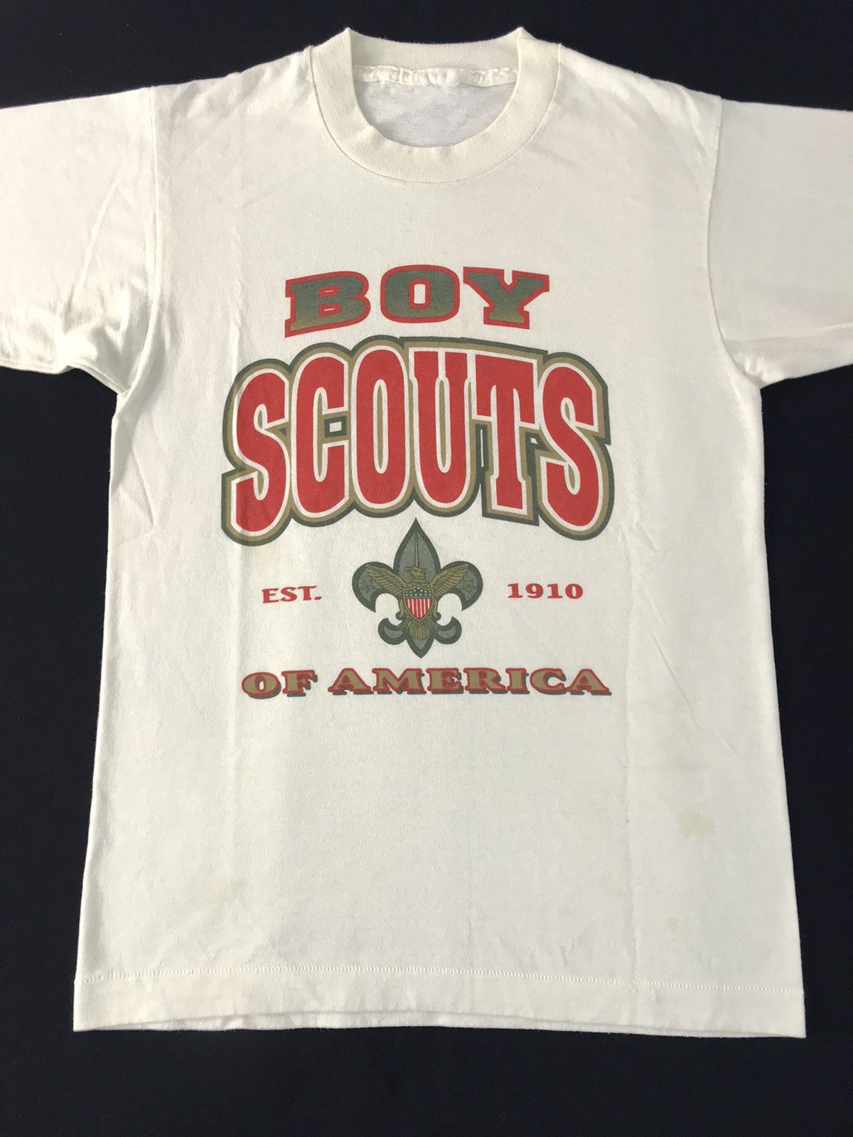 Vintage 80s 90s Boy Scout Of America Outdoor Spell Out Tee Size US S / EU 44-46 / 1 - 3 Thumbnail